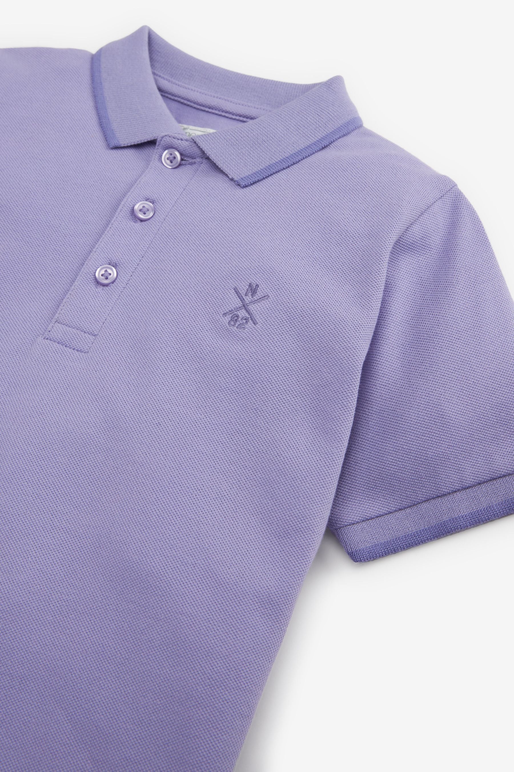 Lilac Purple Short Sleeve Polo Shirt (3-16yrs)