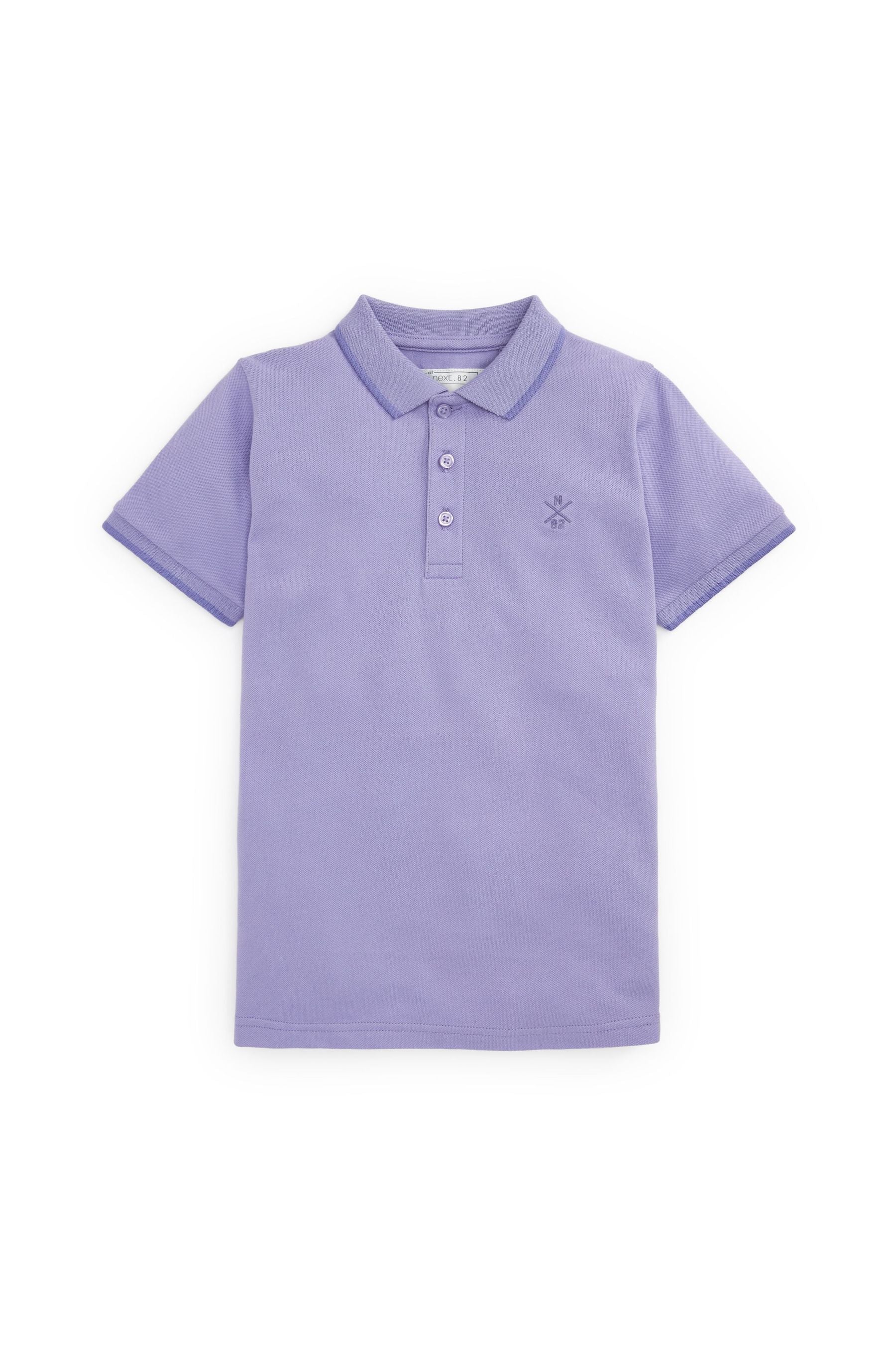 Lilac Purple Short Sleeve Polo Shirt (3-16yrs)