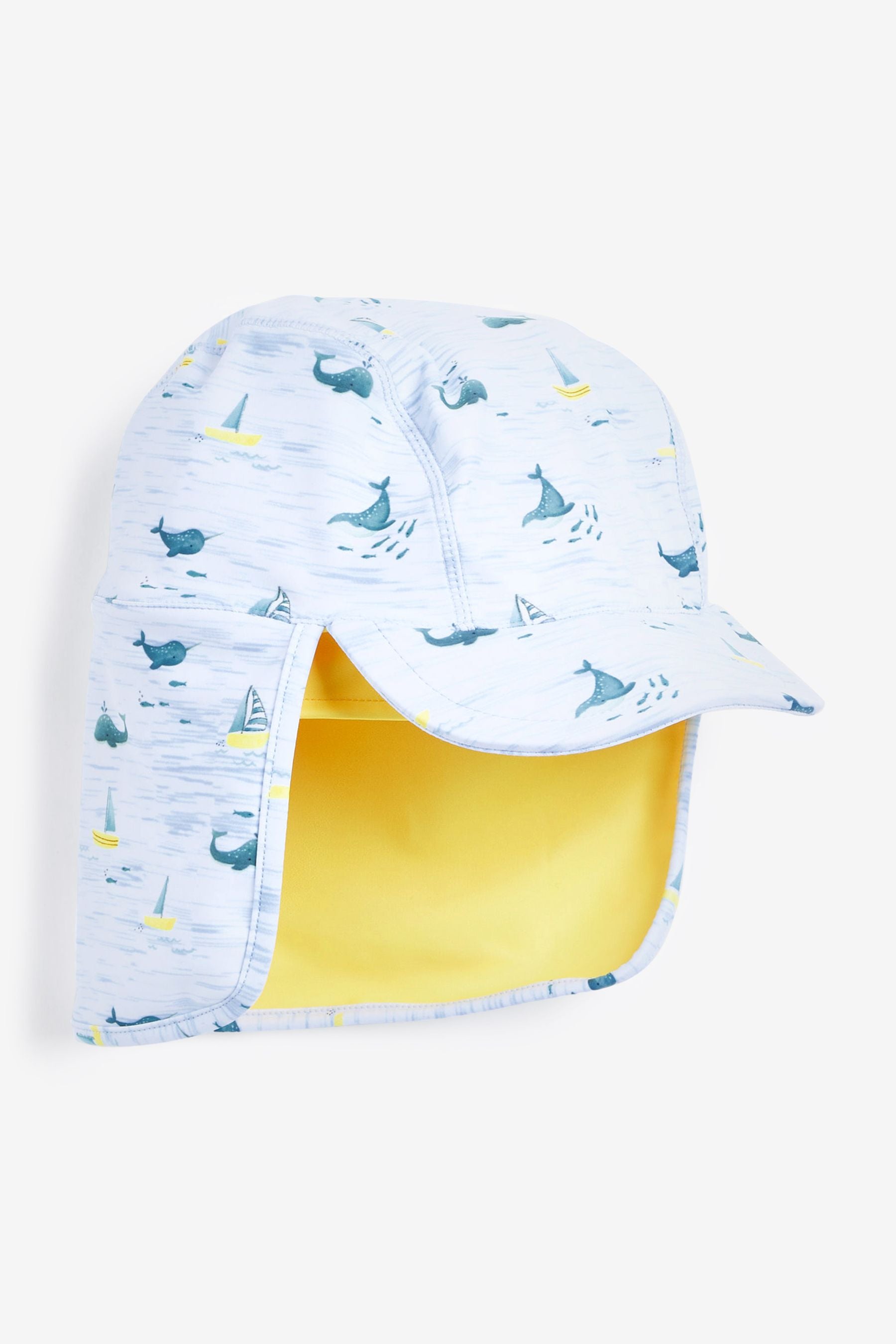 Blue Narwhale Sunsafe Swimsuit And Hat (3mths-7yrs)