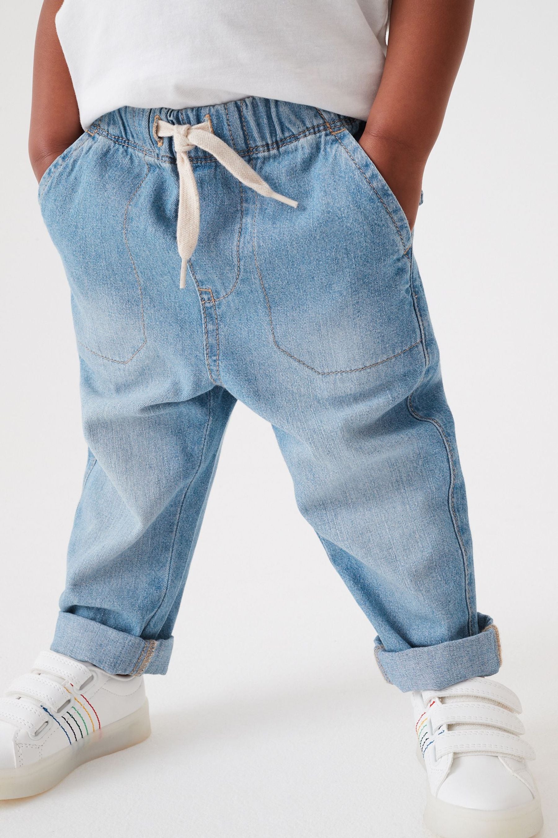 Denim Light Wash Lightweight Pull-On Trousers (3mths-7yrs)