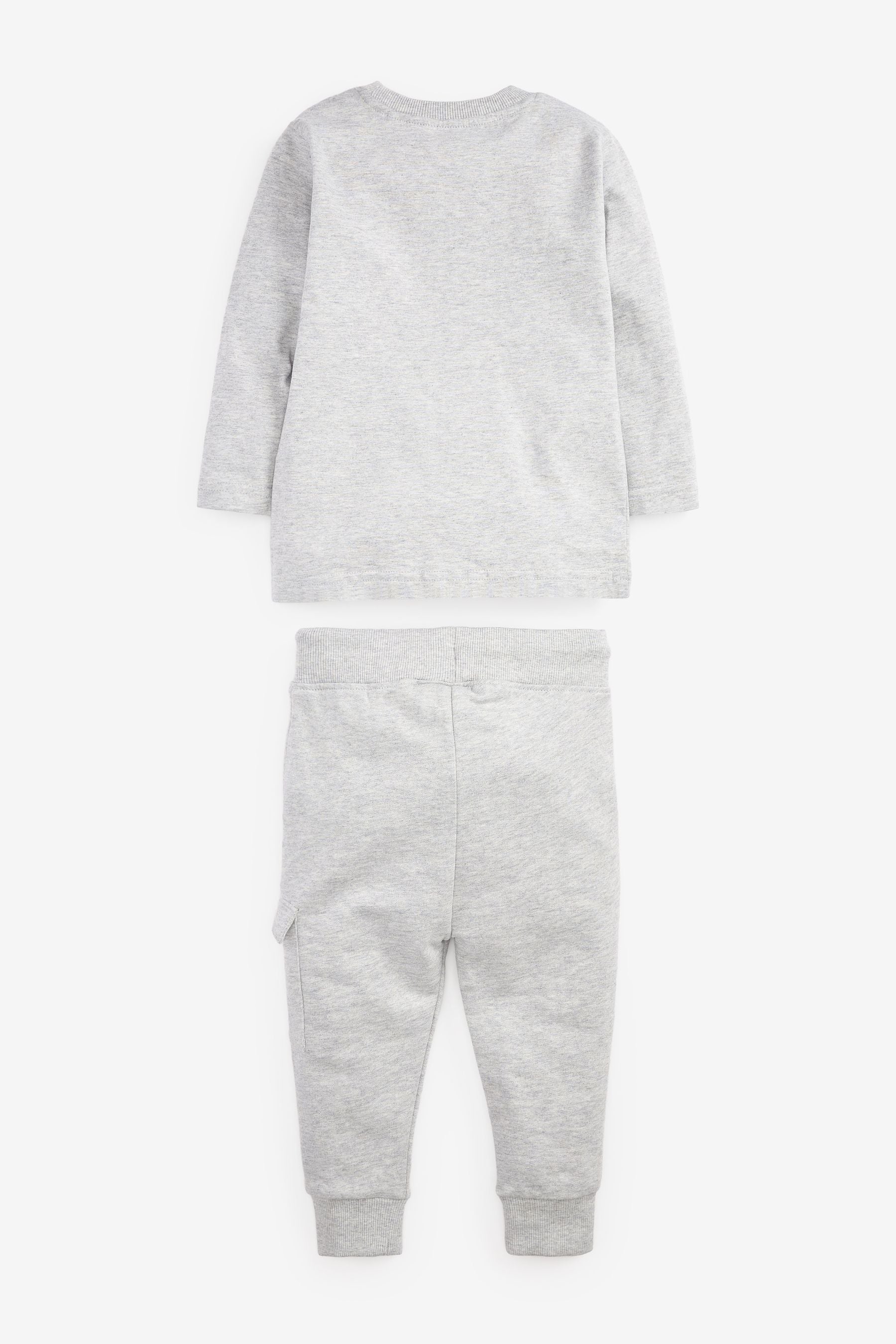 Grey Jersey Long Sleeve Top And Jogger Set (3mths-7yrs)