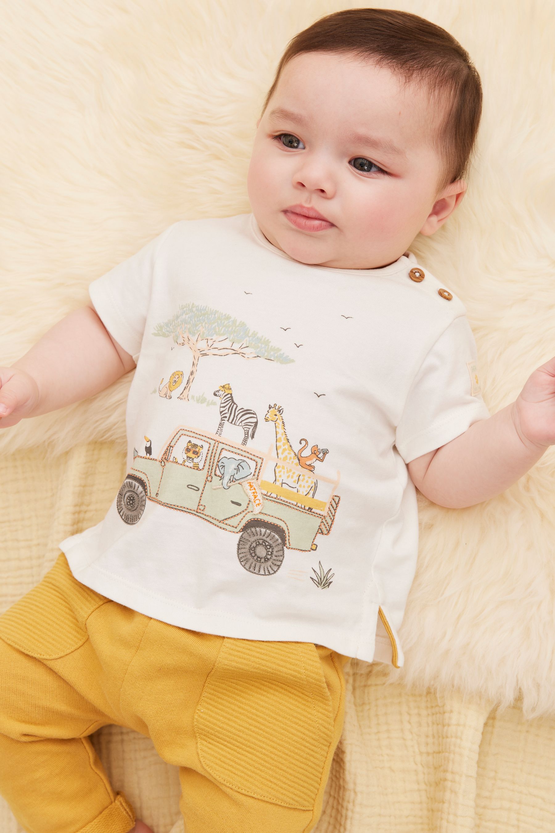 FatFace Baby Crew Short Sleeve Printed T-Shirt