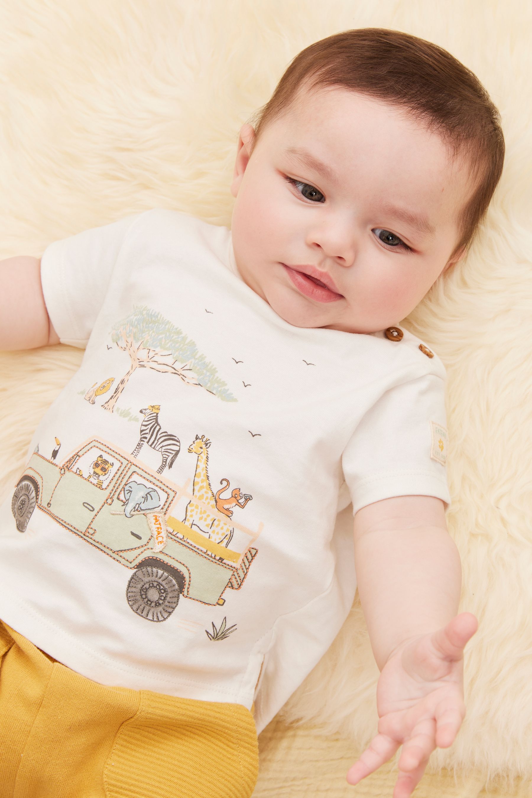 FatFace Baby Crew Short Sleeve Printed T-Shirt