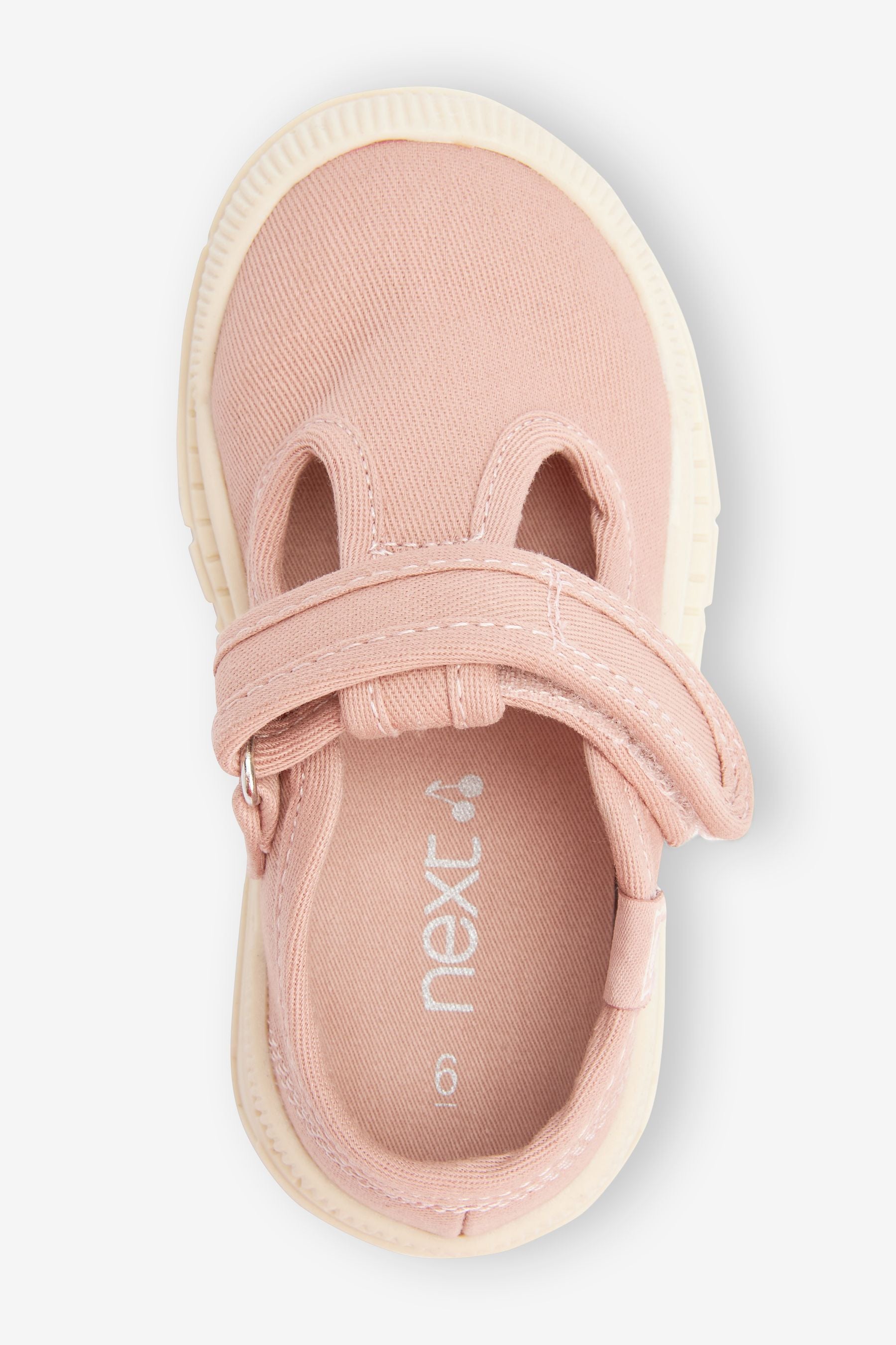 Pink Canvas T-Bar Shoes