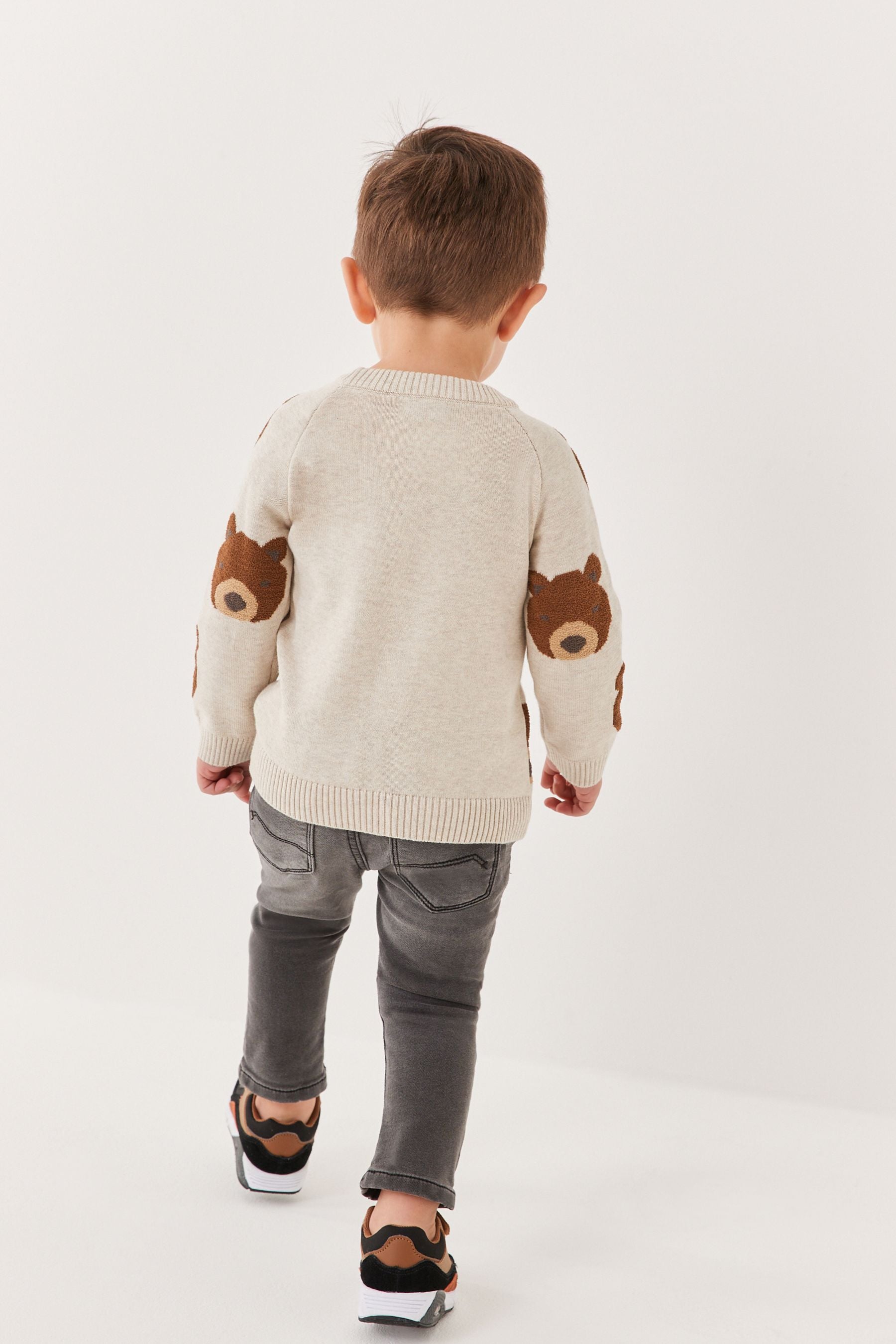 Brown Bear Face Jumper (3mths-7yrs)