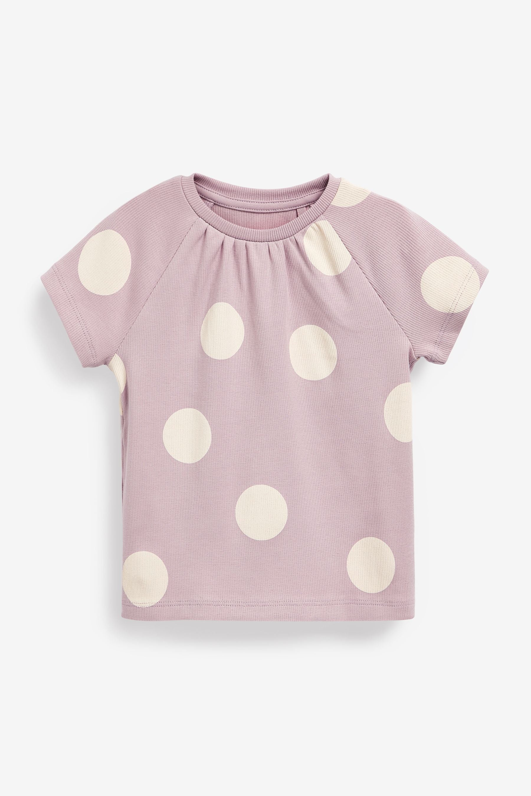 Lilac Purple/Cream Spot 2 Pack Short Pyjamas (9mths-16yrs)