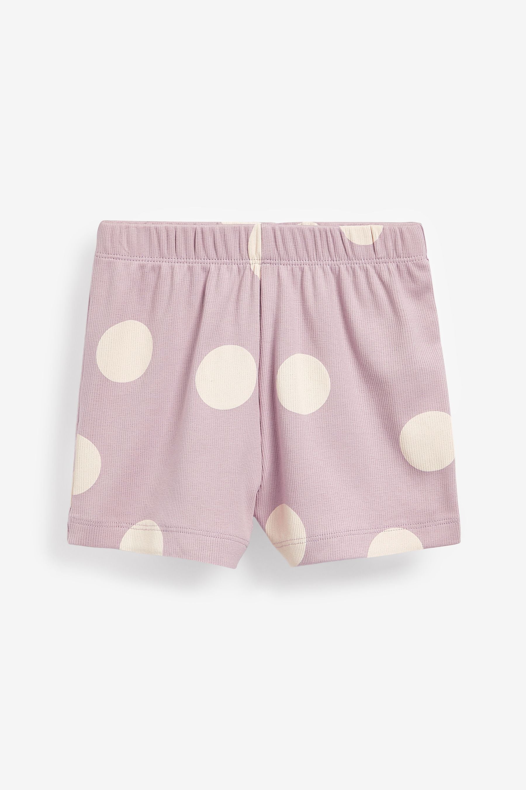 Lilac Purple/Cream Spot 2 Pack Short Pyjamas (9mths-16yrs)