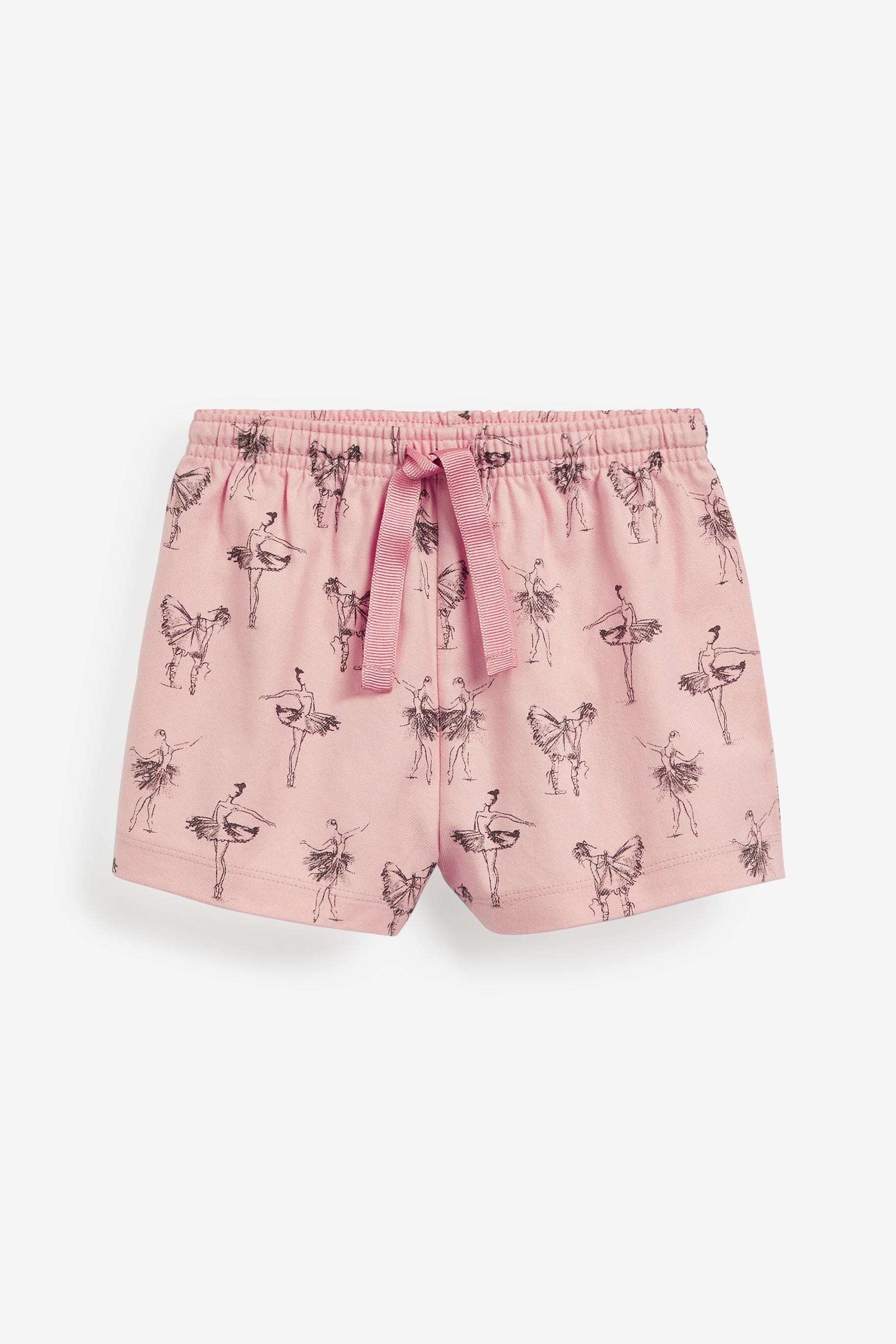 Pink Ballerina 2 Pack Woven Bottom Short Pyjamas (9mths-12yrs)