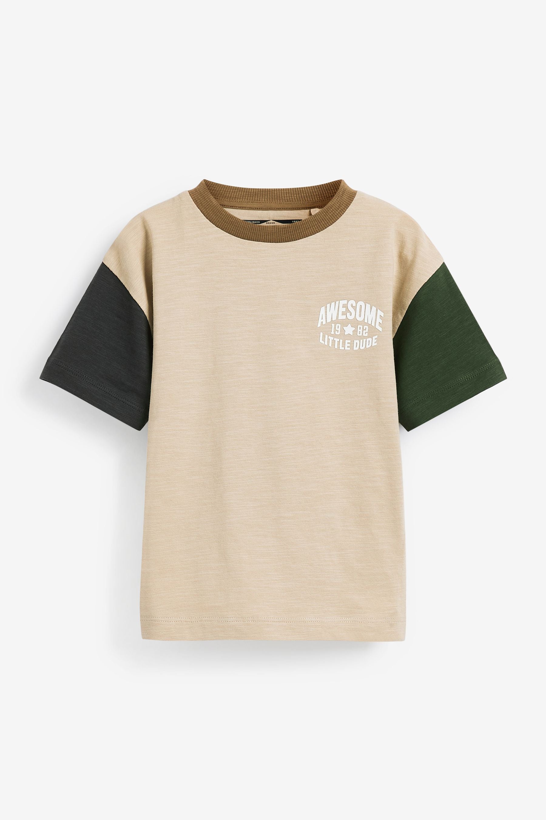 Khaki Green Camo Monkey 3 Pack Oversized T-Shirts (3mths-7yrs)