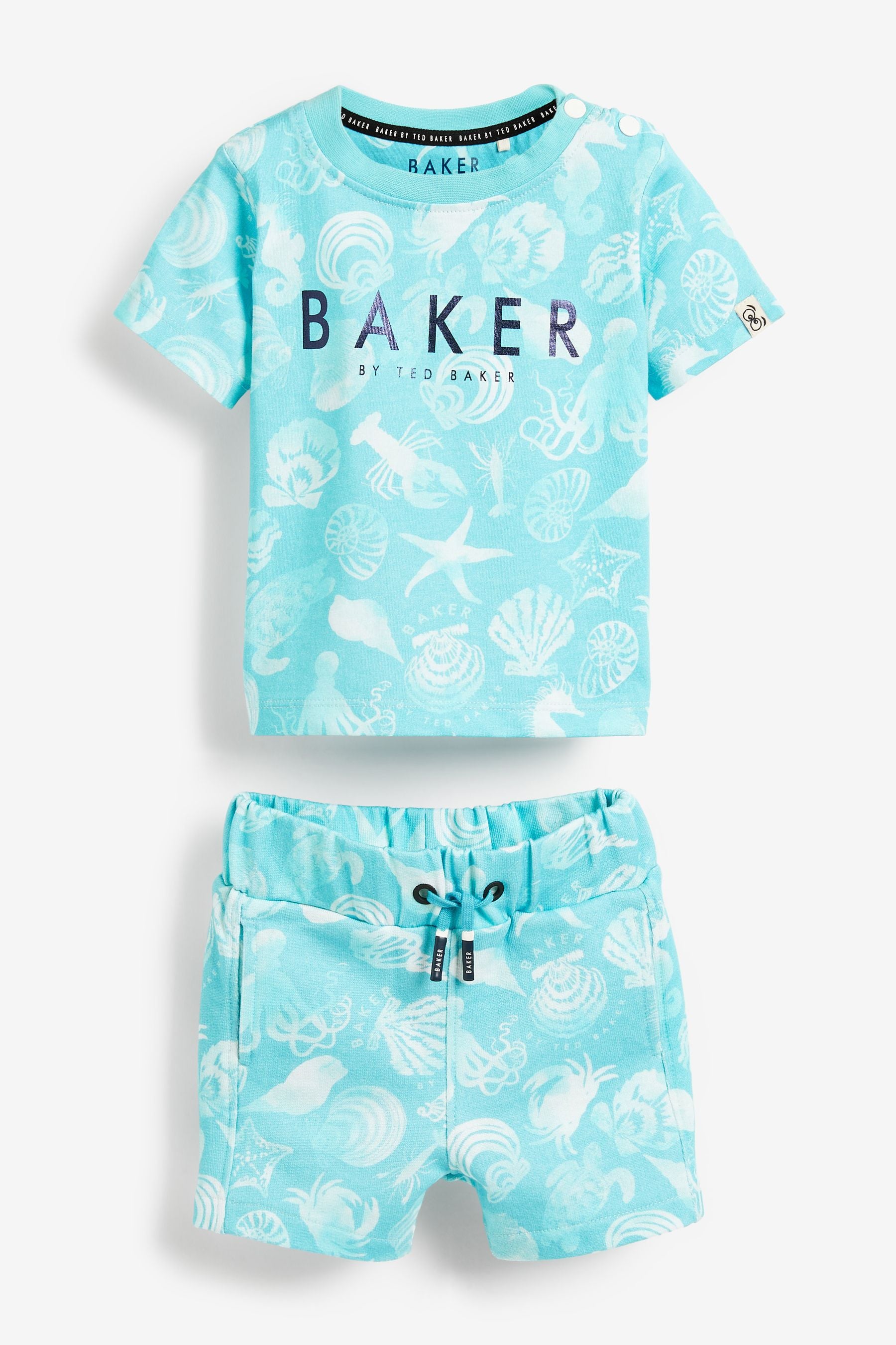 Blue Baker by Ted Baker Blue Printed T-Shirt and Shorts Set