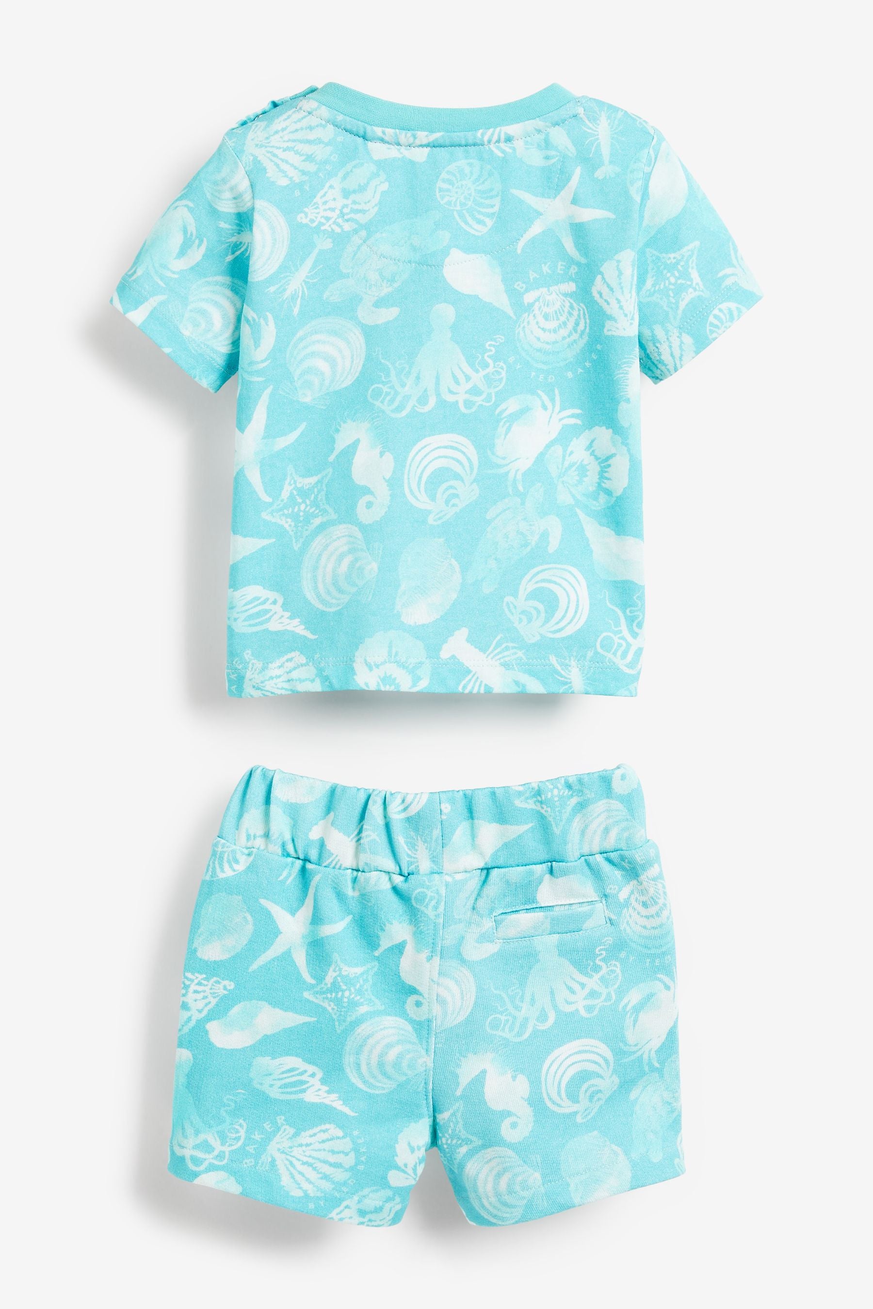 Blue Baker by Ted Baker Blue Printed T-Shirt and Shorts Set