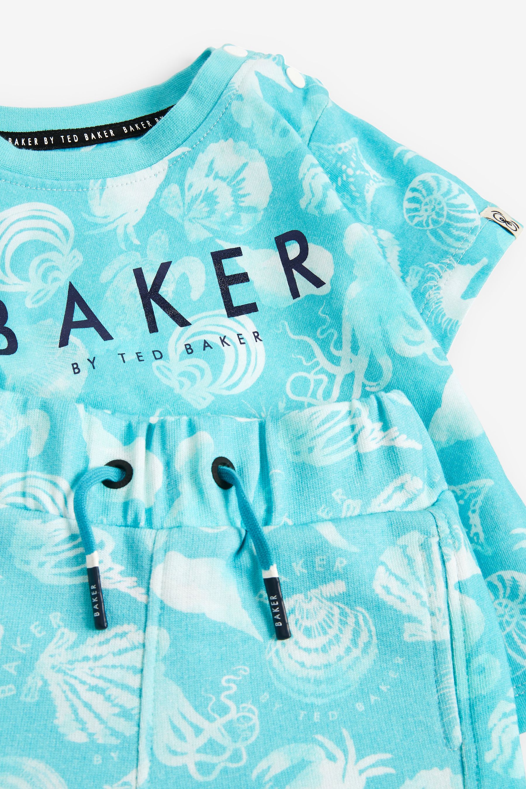 Blue Baker by Ted Baker Blue Printed T-Shirt and Shorts Set