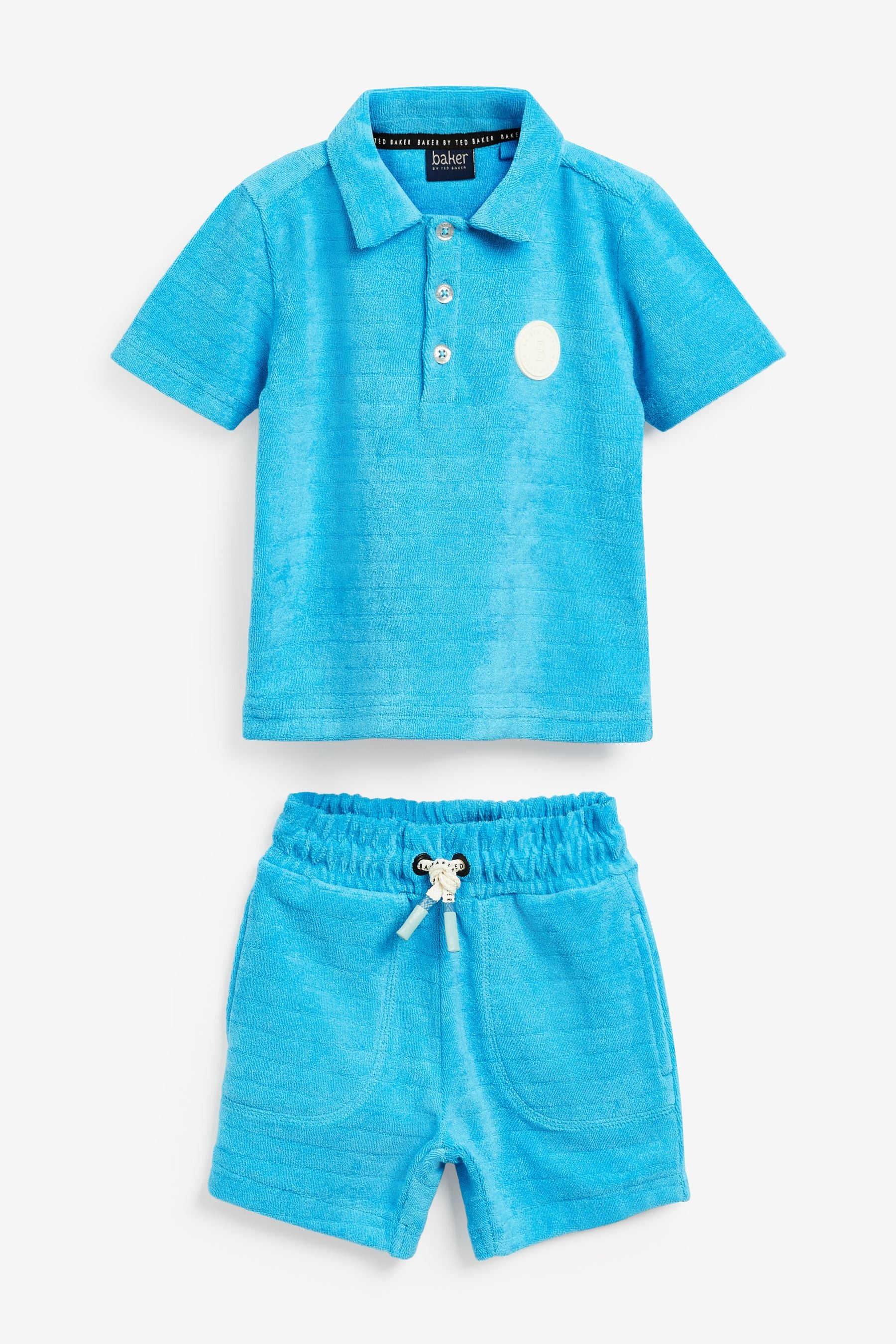 Baker by Ted Baker Blue Polo Shirt And Shorts Set