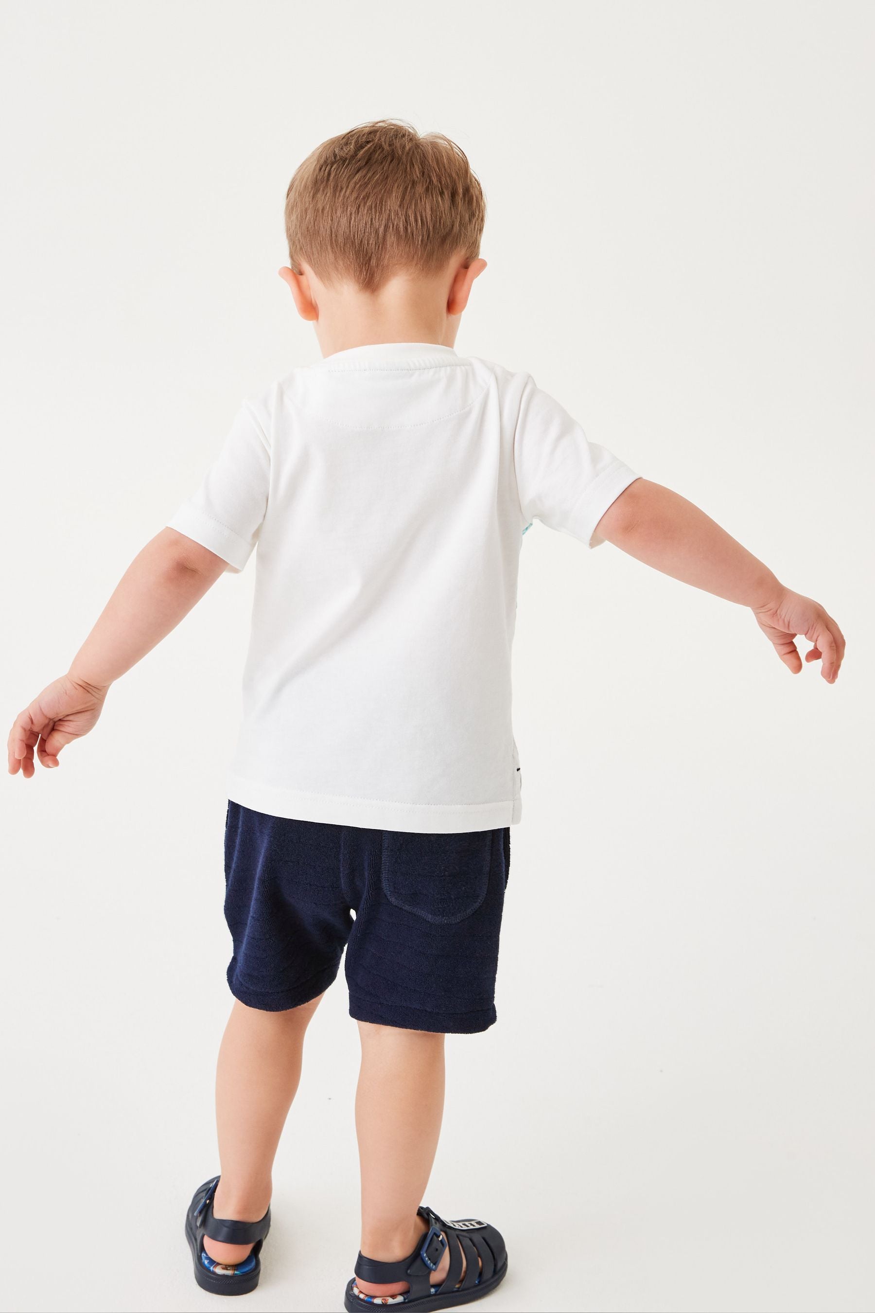 Baker by Ted Baker White T-Shirt And Navy Shorts Set