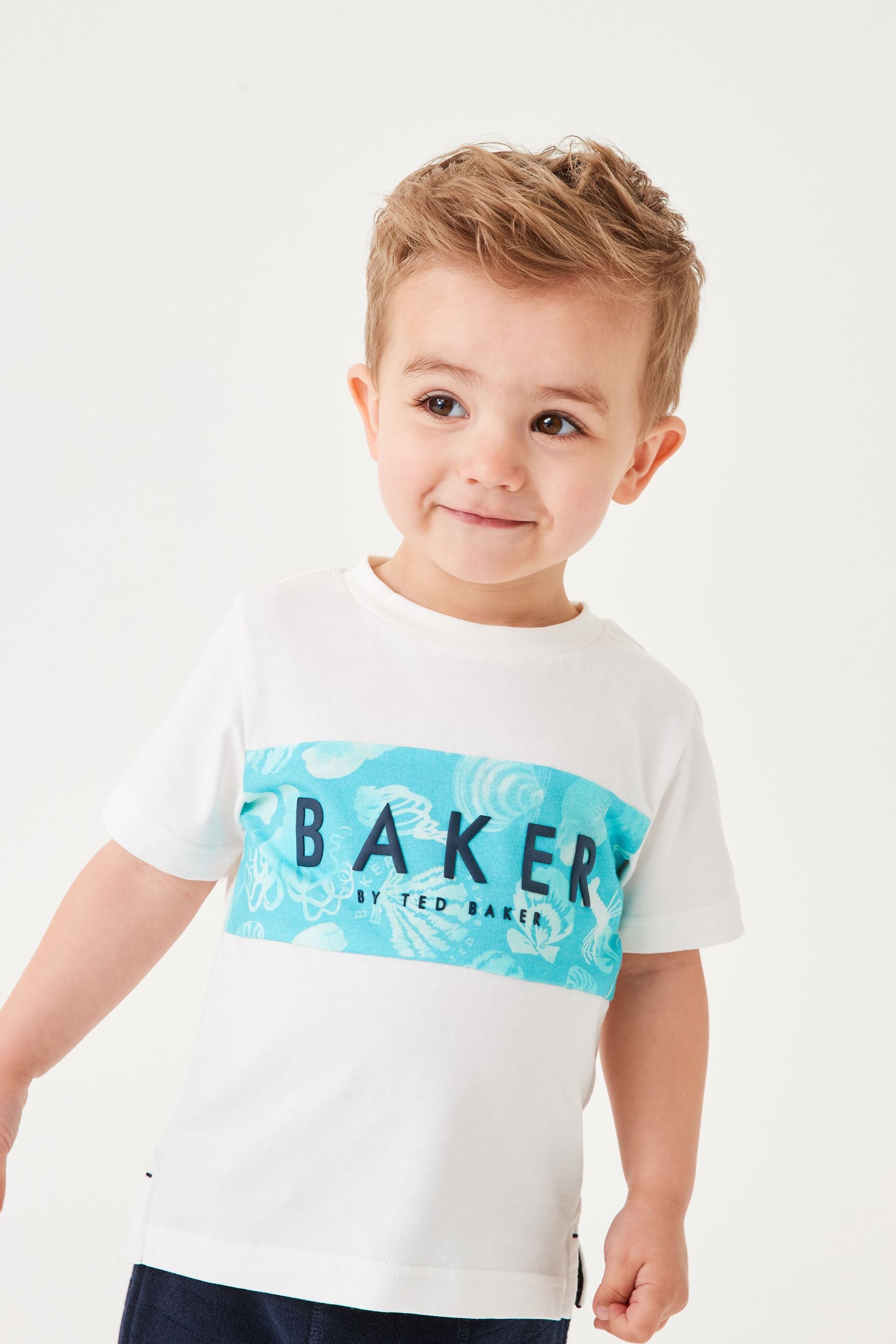 Baker by Ted Baker White T-Shirt And Navy Shorts Set