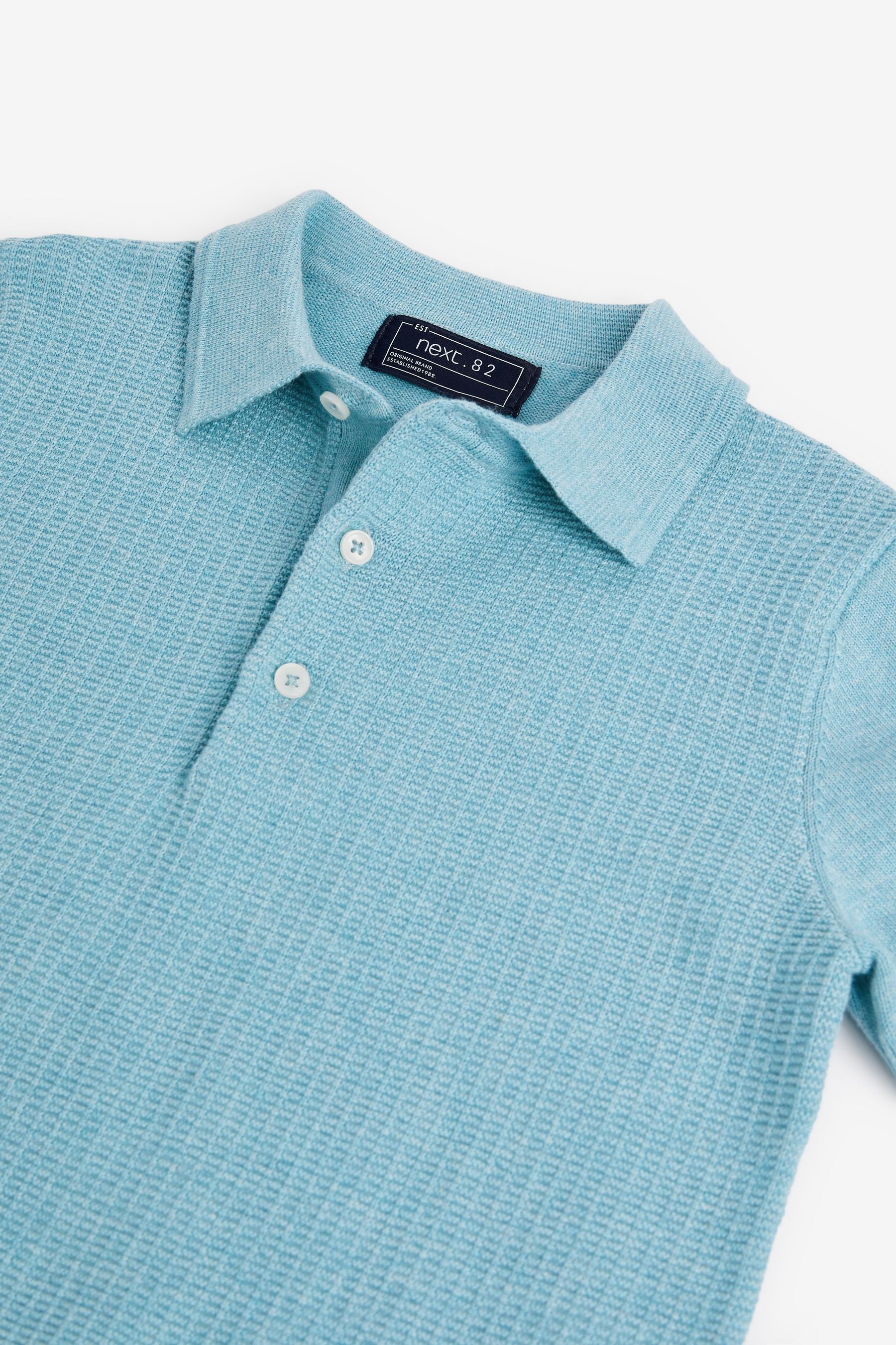 Blue Short Sleeve Polo Shirt (3-16yrs)