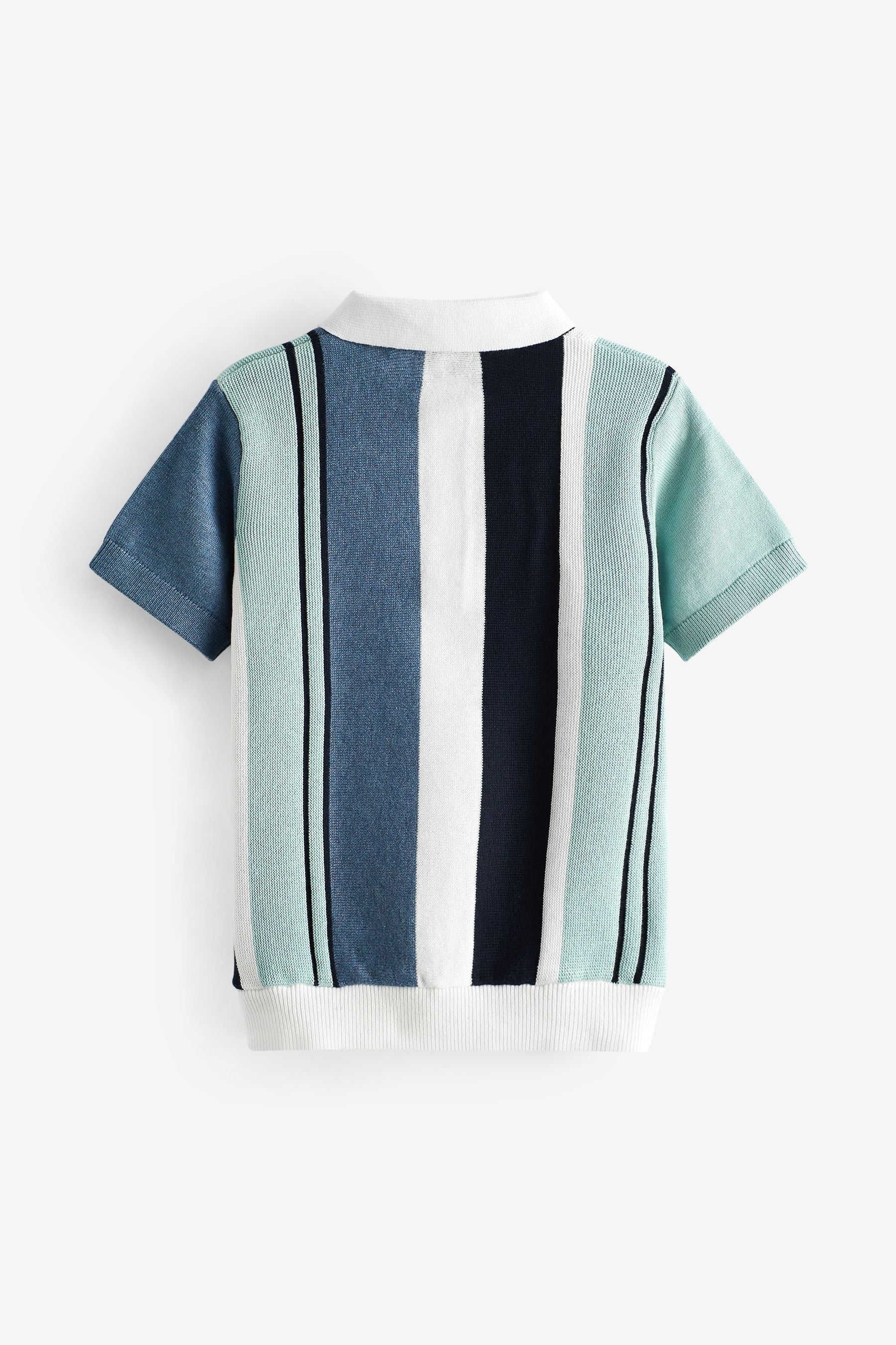 Minerals Vertical Stripe Knitted Polo Shirt (3-16yrs)