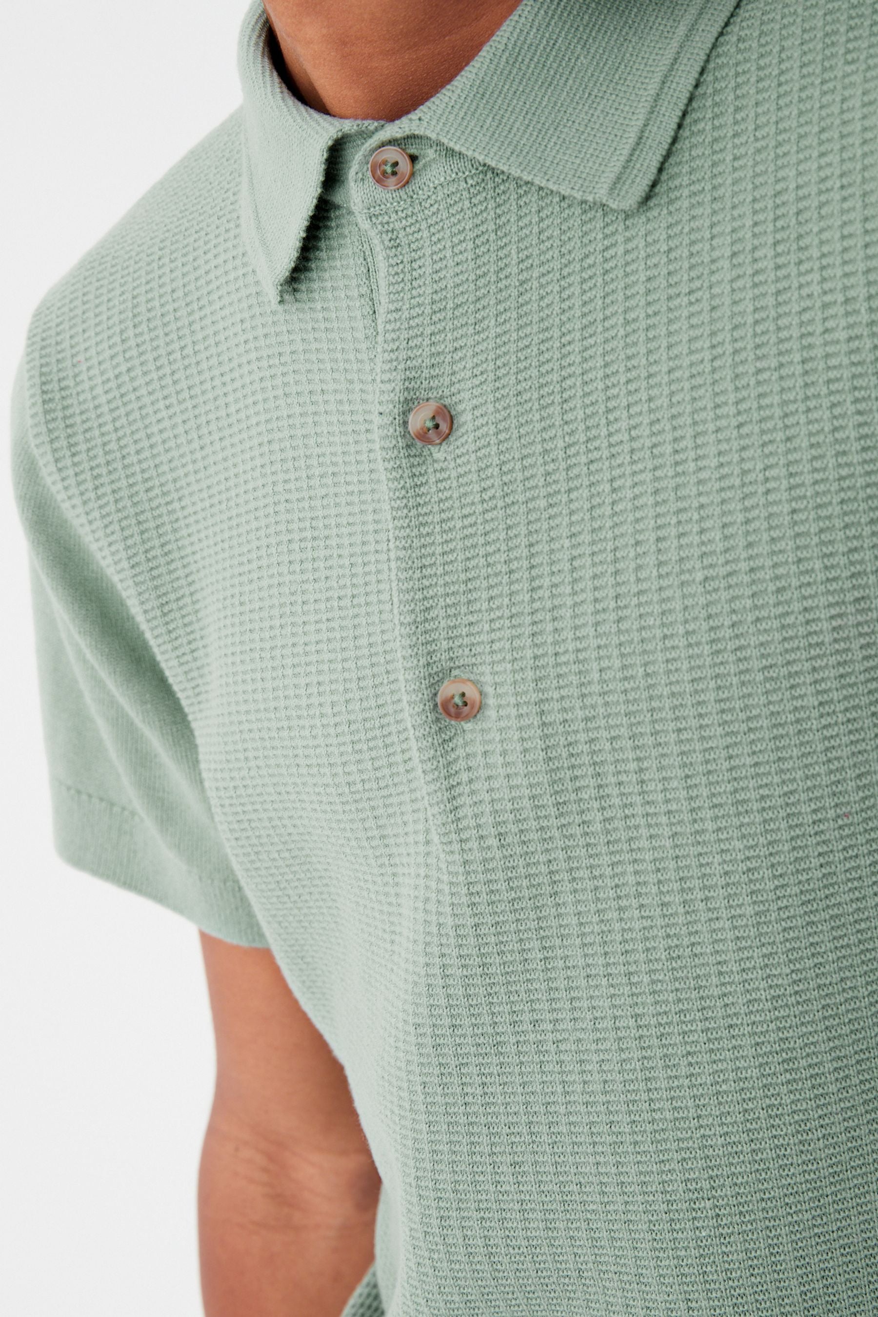 Minerals Textured Knit Polo Shirt (3-16yrs)