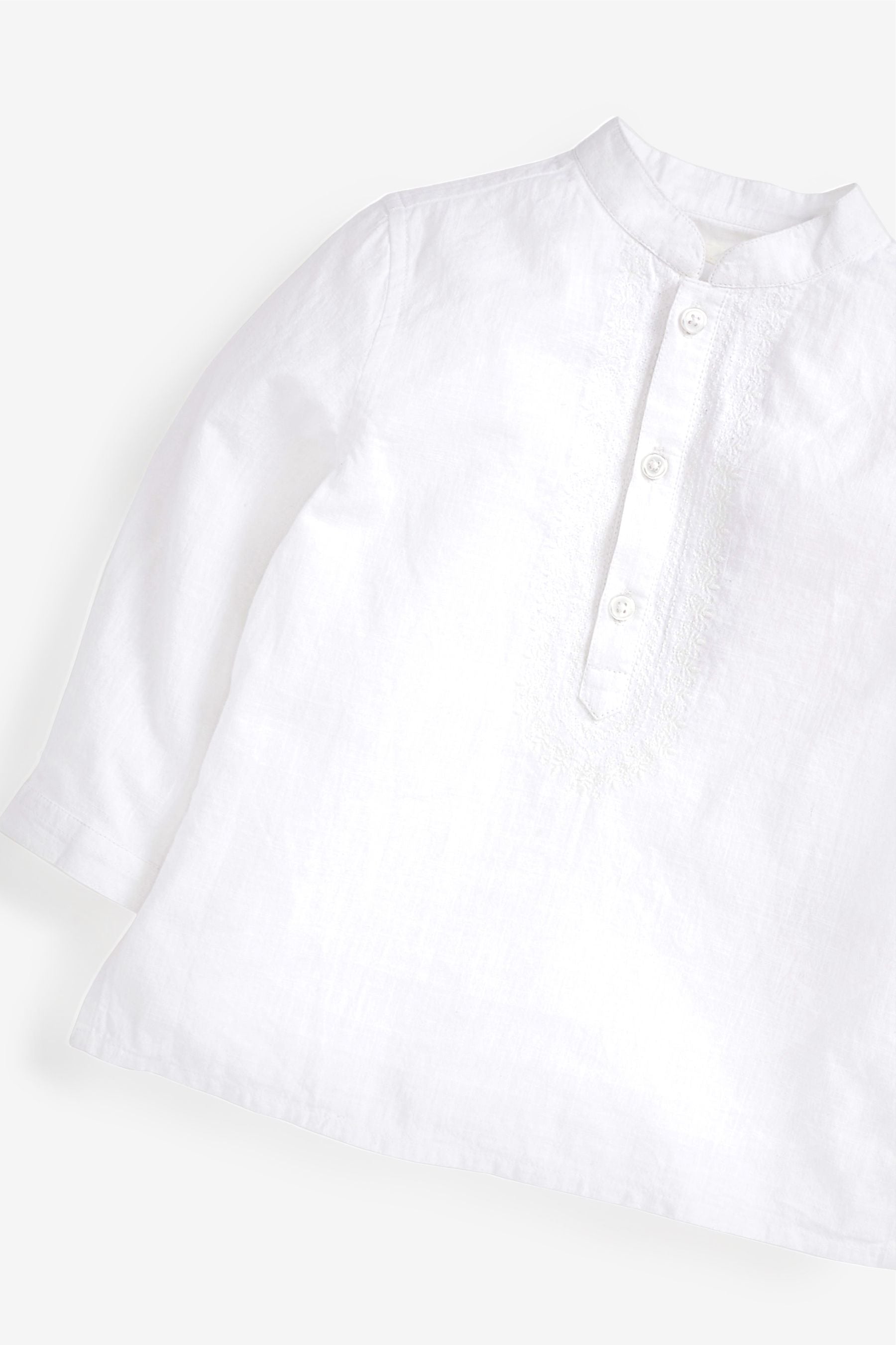 White Embroidered Boys Kurta (3mths-7yrs)