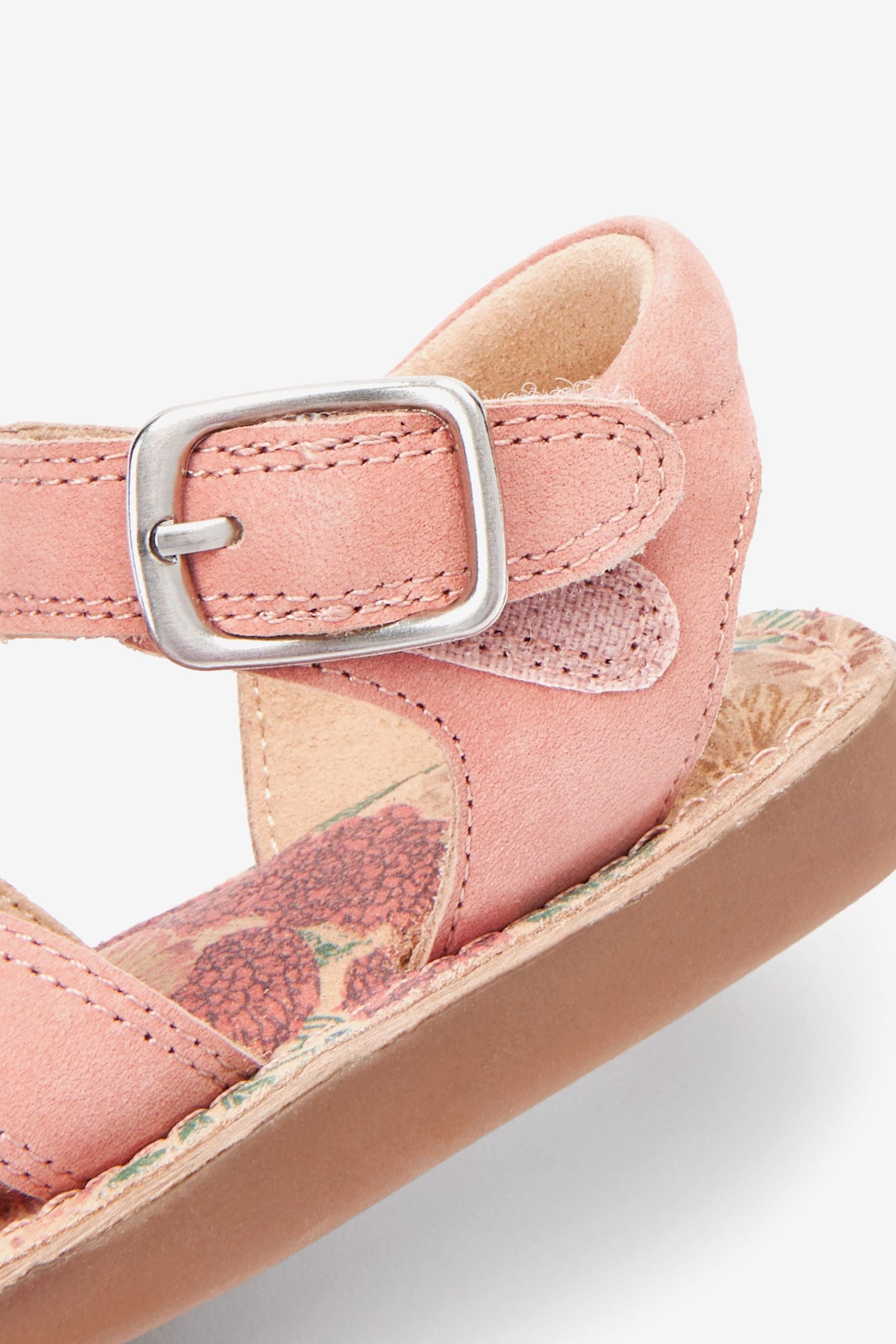 Pink Leather Little Luxe Sandals