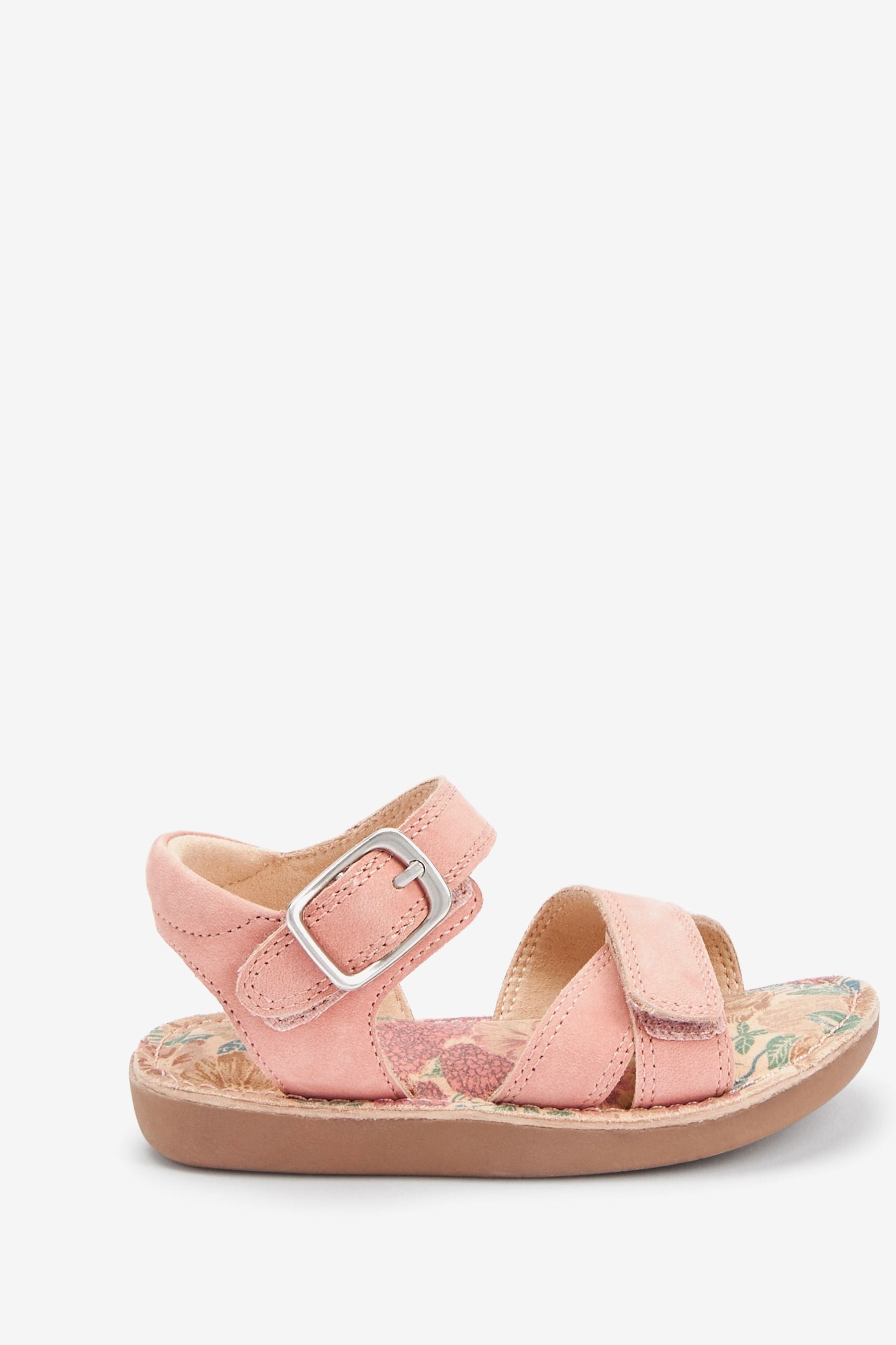 Pink Leather Little Luxe Sandals