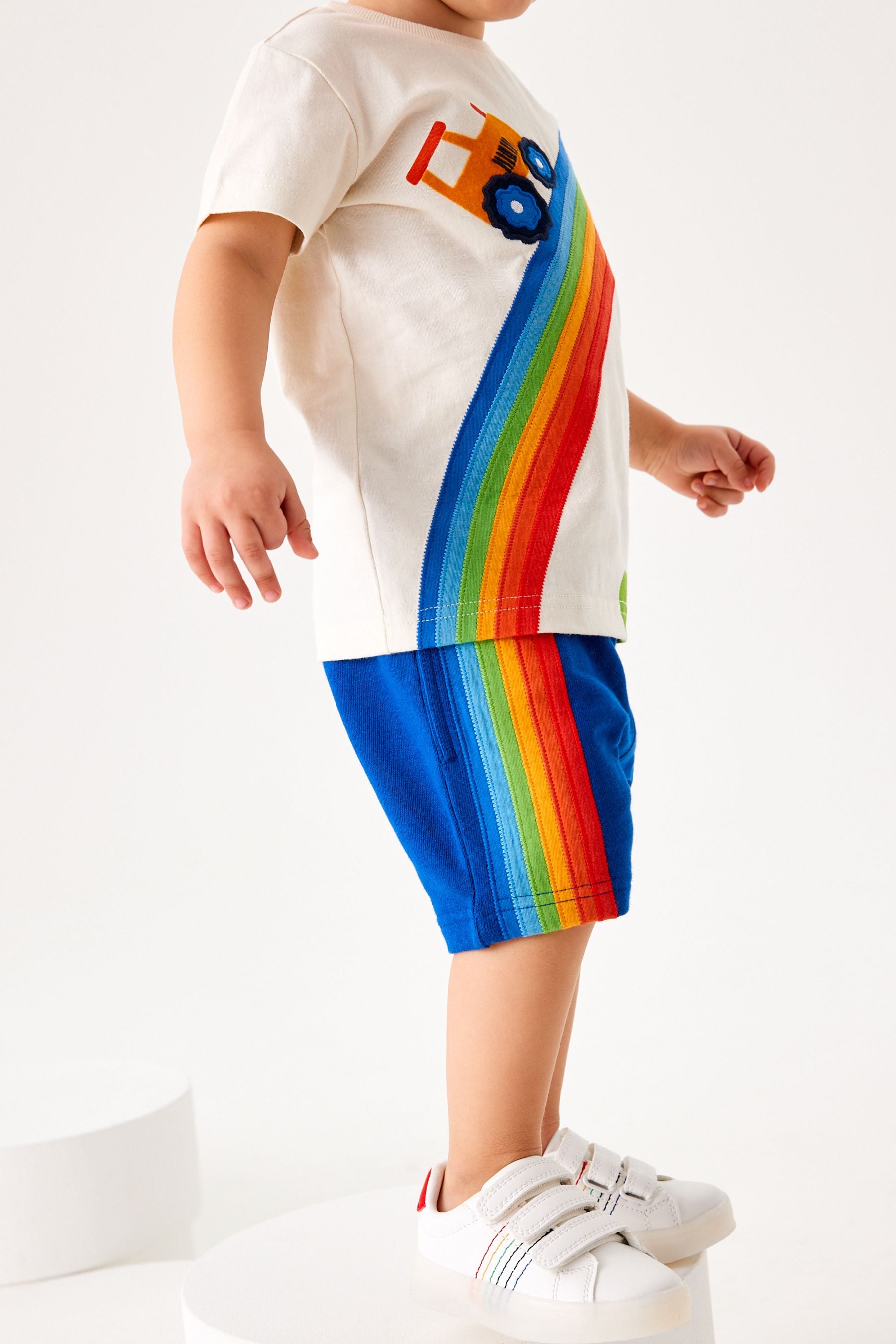 Rainbow Tractor Character T-Shirt and Shorts Set (3mths-7yrs)