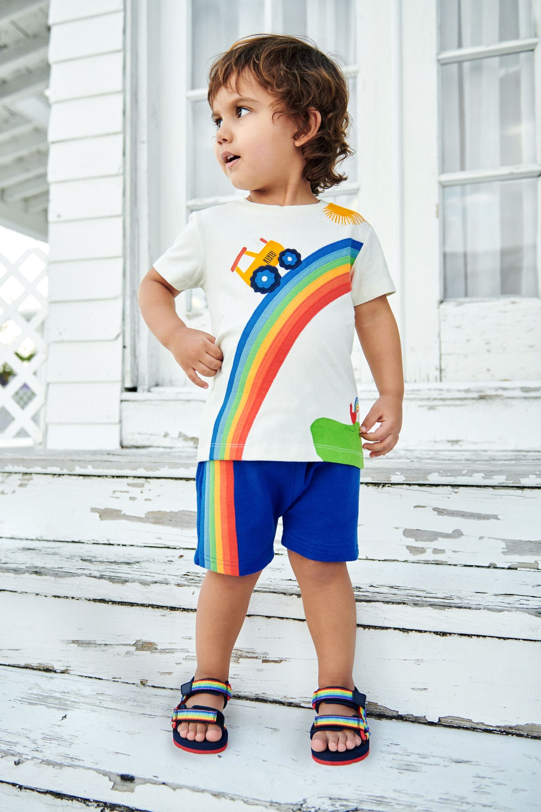 Rainbow Tractor Character T-Shirt and Shorts Set (3mths-7yrs)