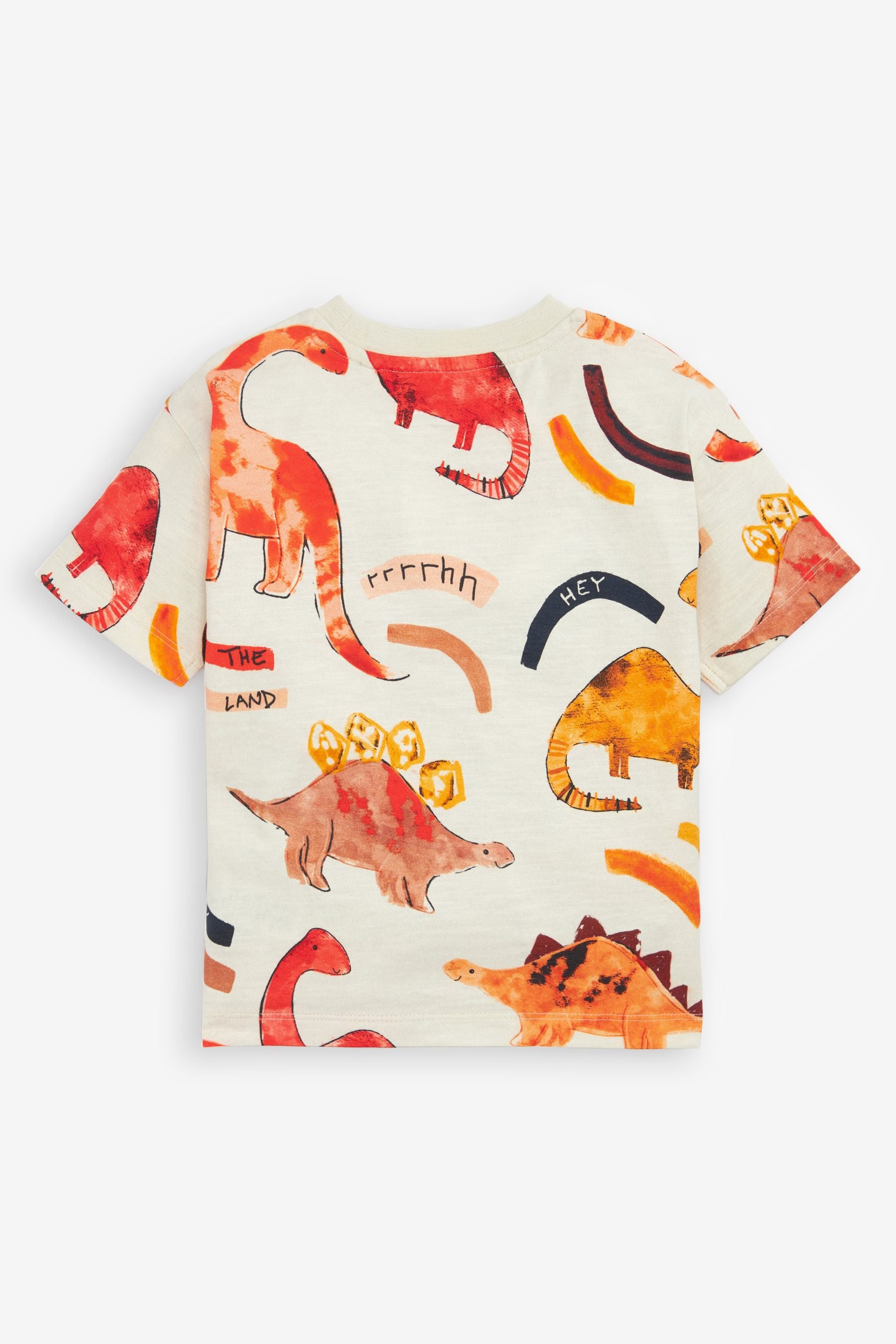 Orange Dino Oversized All Over Print T-Shirt (3mths-7yrs)