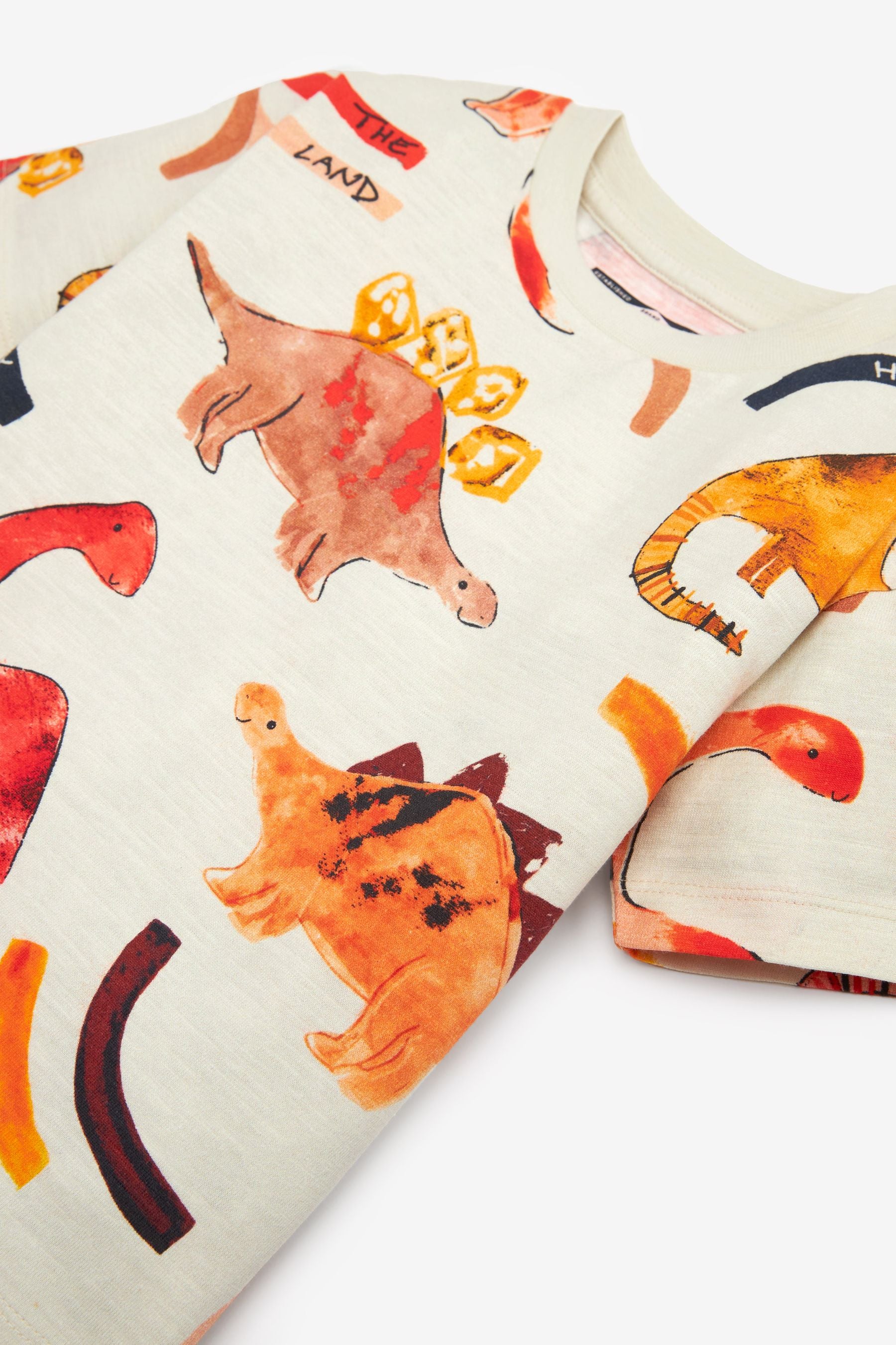 Orange Dino Oversized All Over Print T-Shirt (3mths-7yrs)