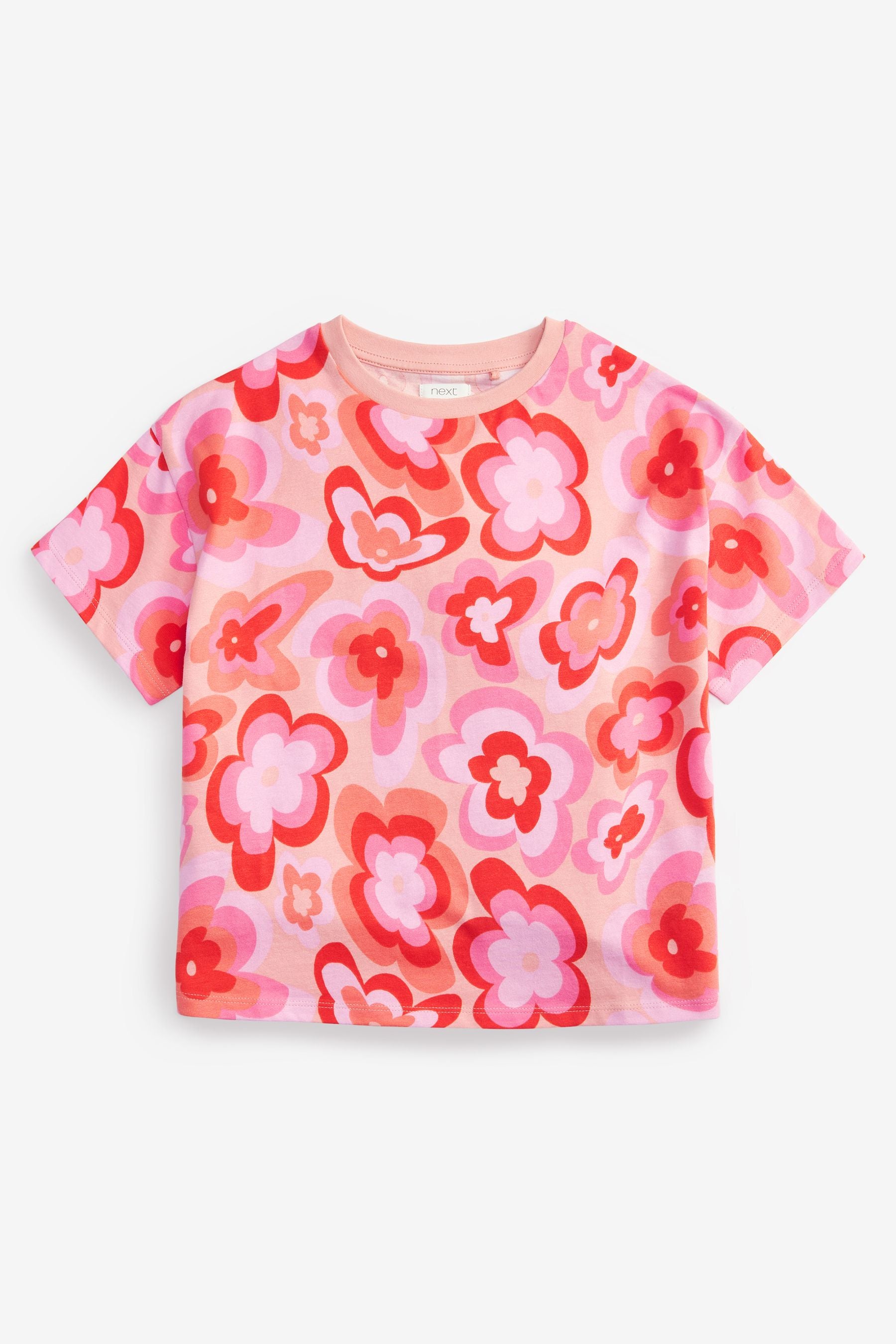 Orange Floral Relaxed Fit T-Shirt (3-16yrs)