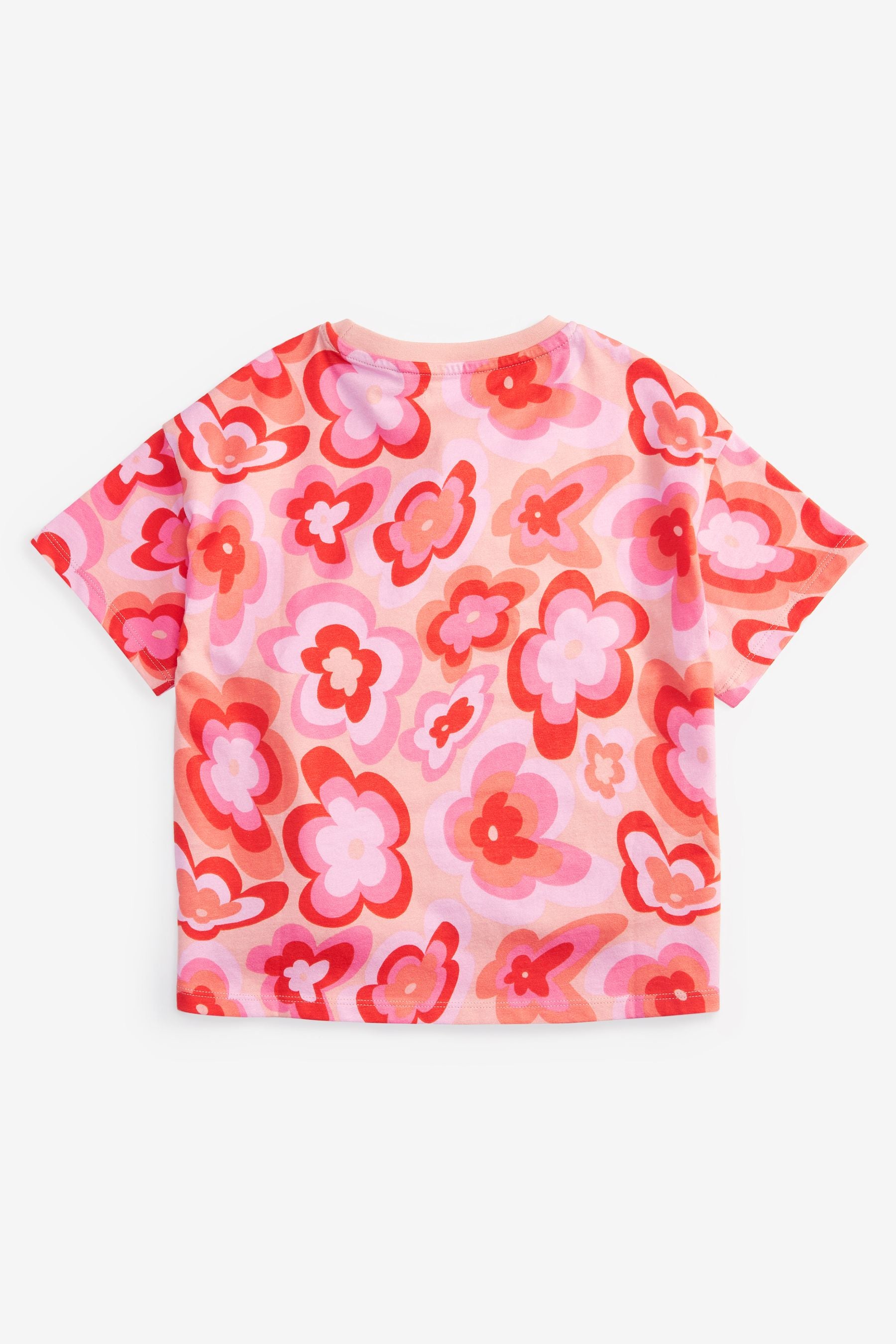 Orange Floral Relaxed Fit T-Shirt (3-16yrs)