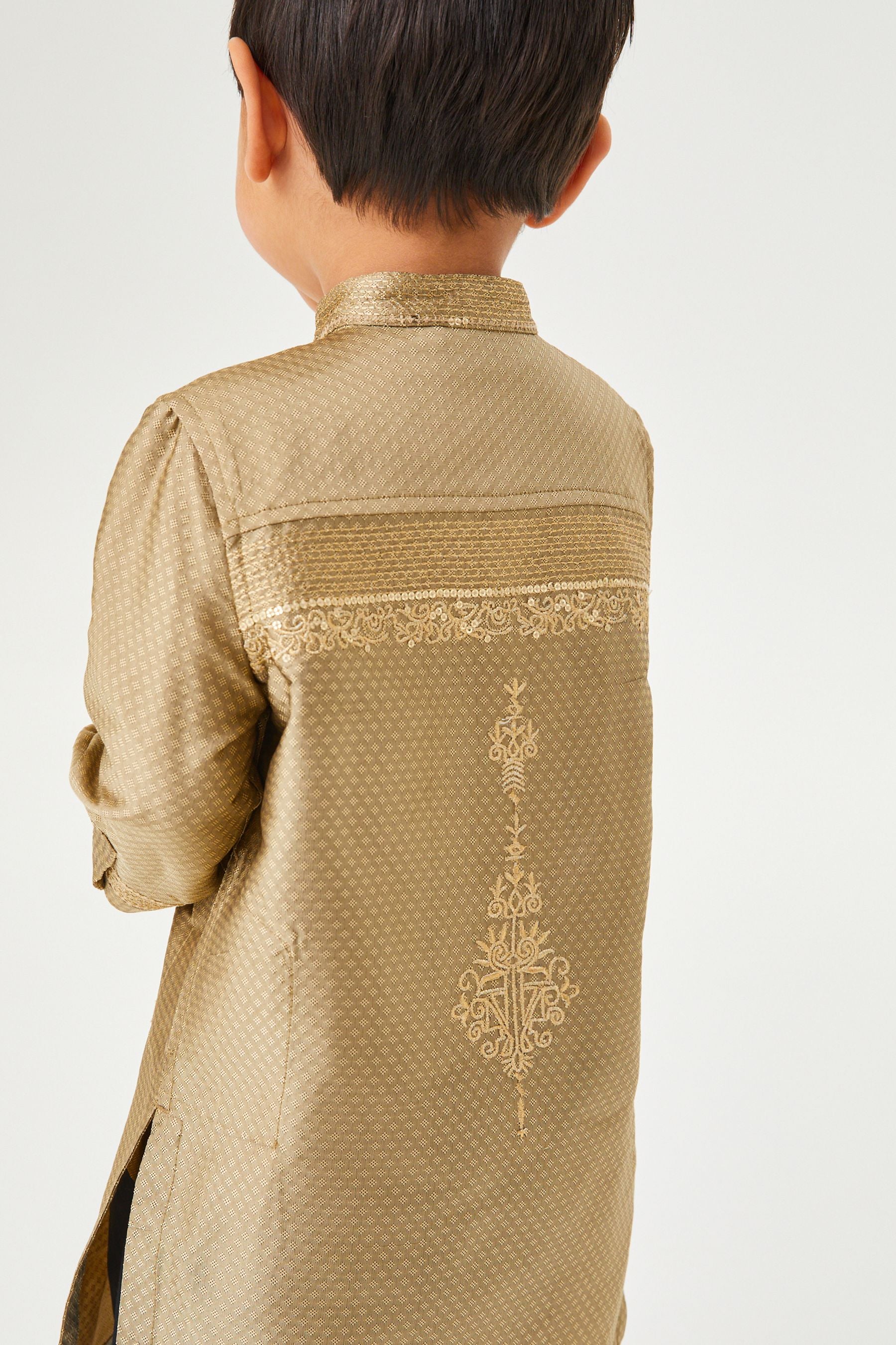 Gold Embroidered Boys Kurta (3mths-7yrs)