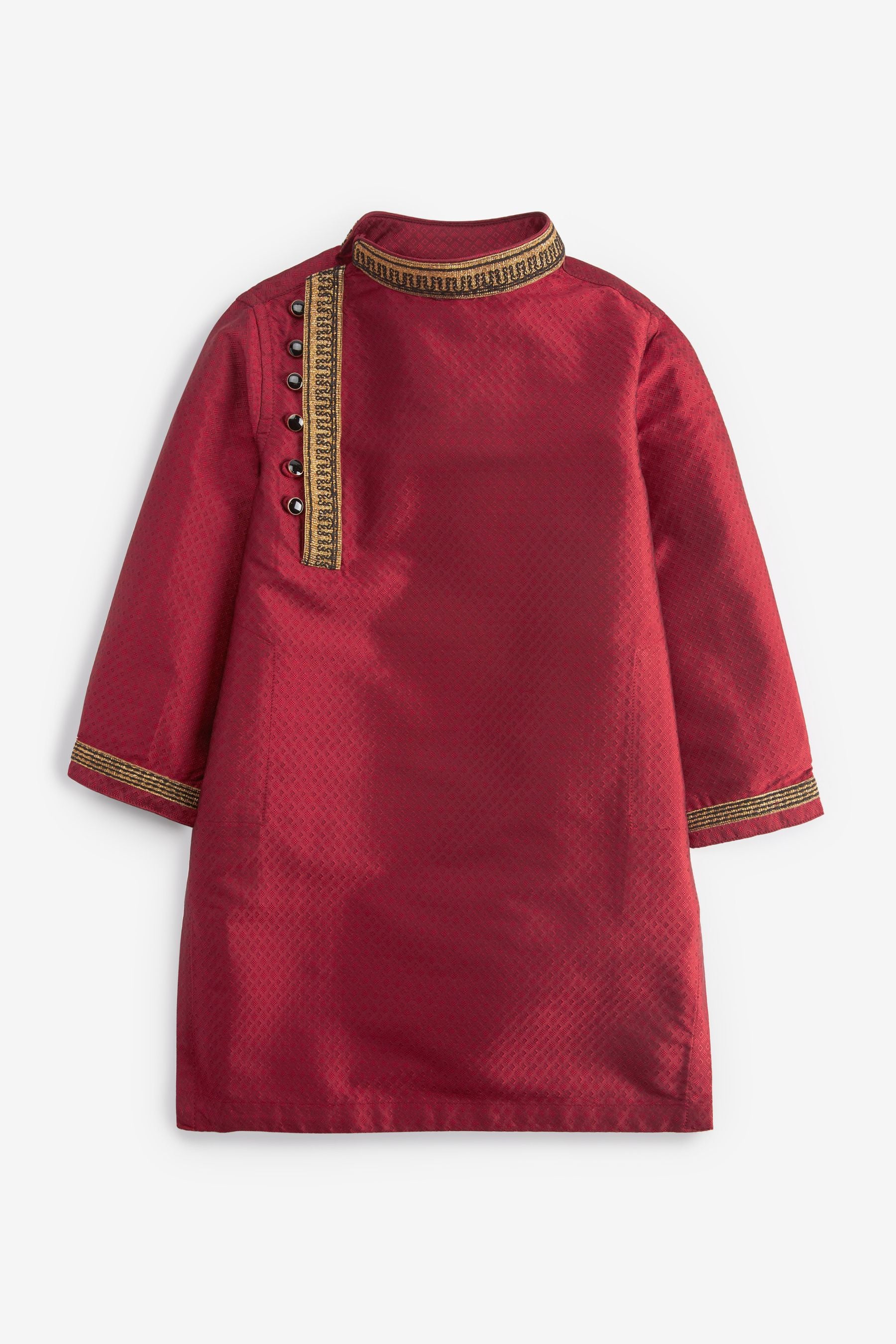 Red Embroidered Boys Kurta (3mths-7yrs)