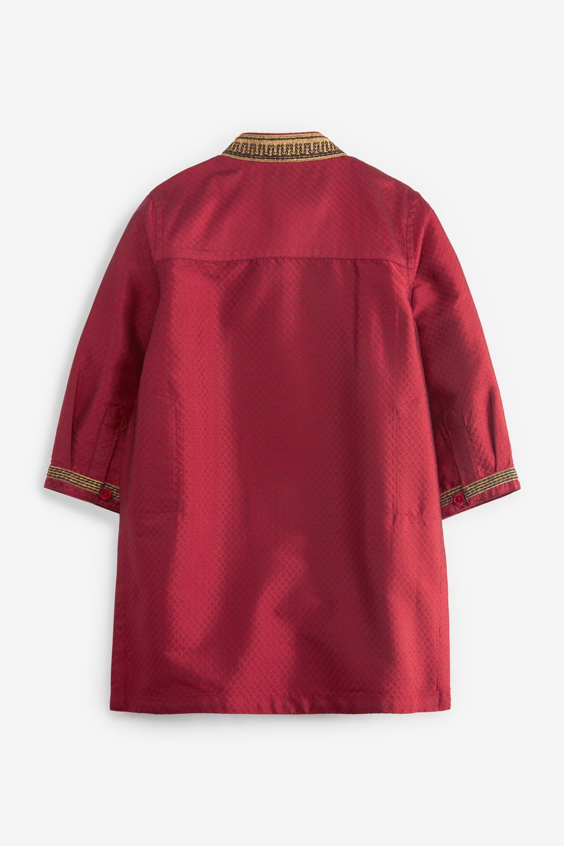 Red Embroidered Boys Kurta (3mths-7yrs)