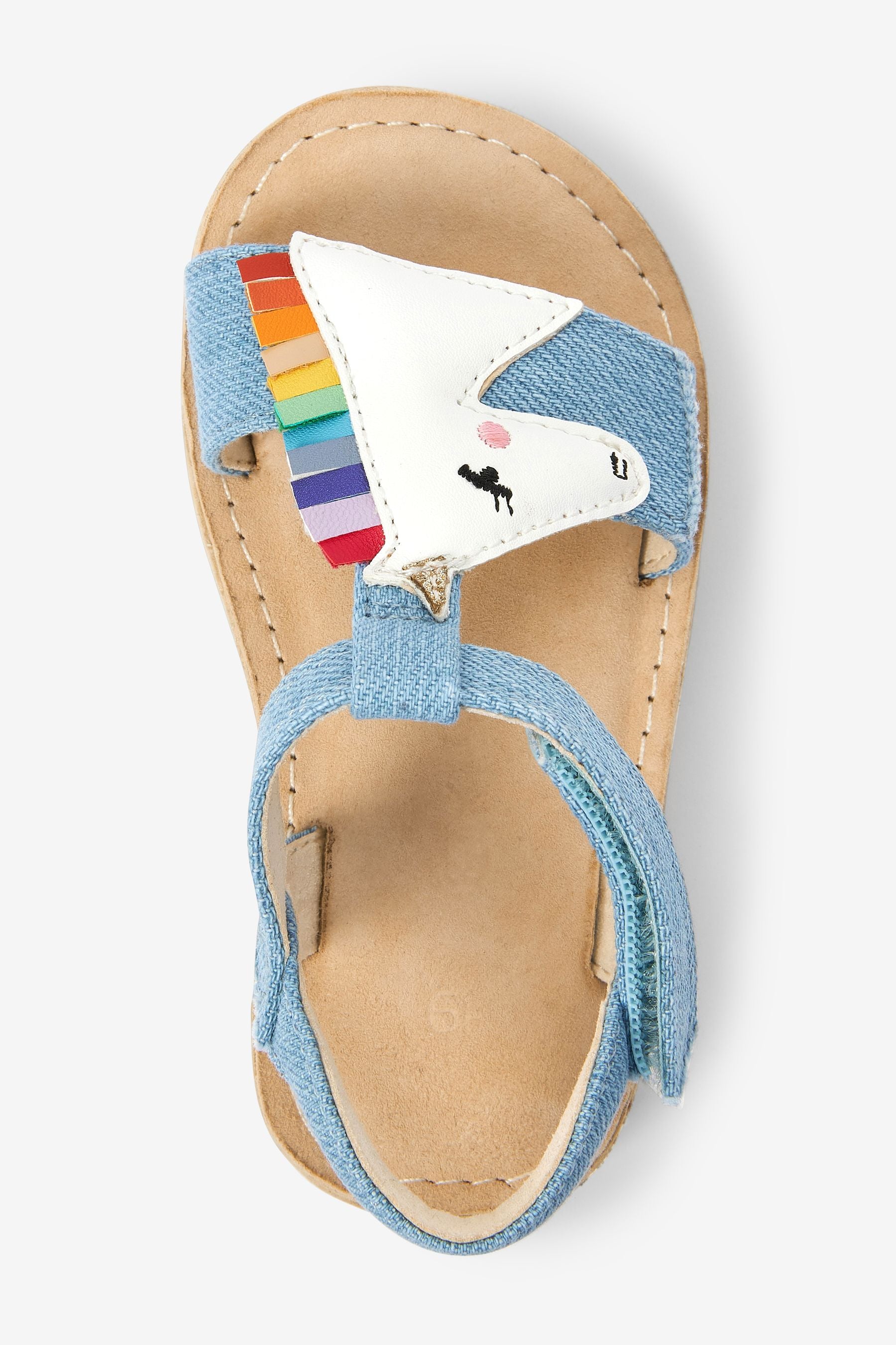 Denim Blue Unicorn Little Luxe Sandals