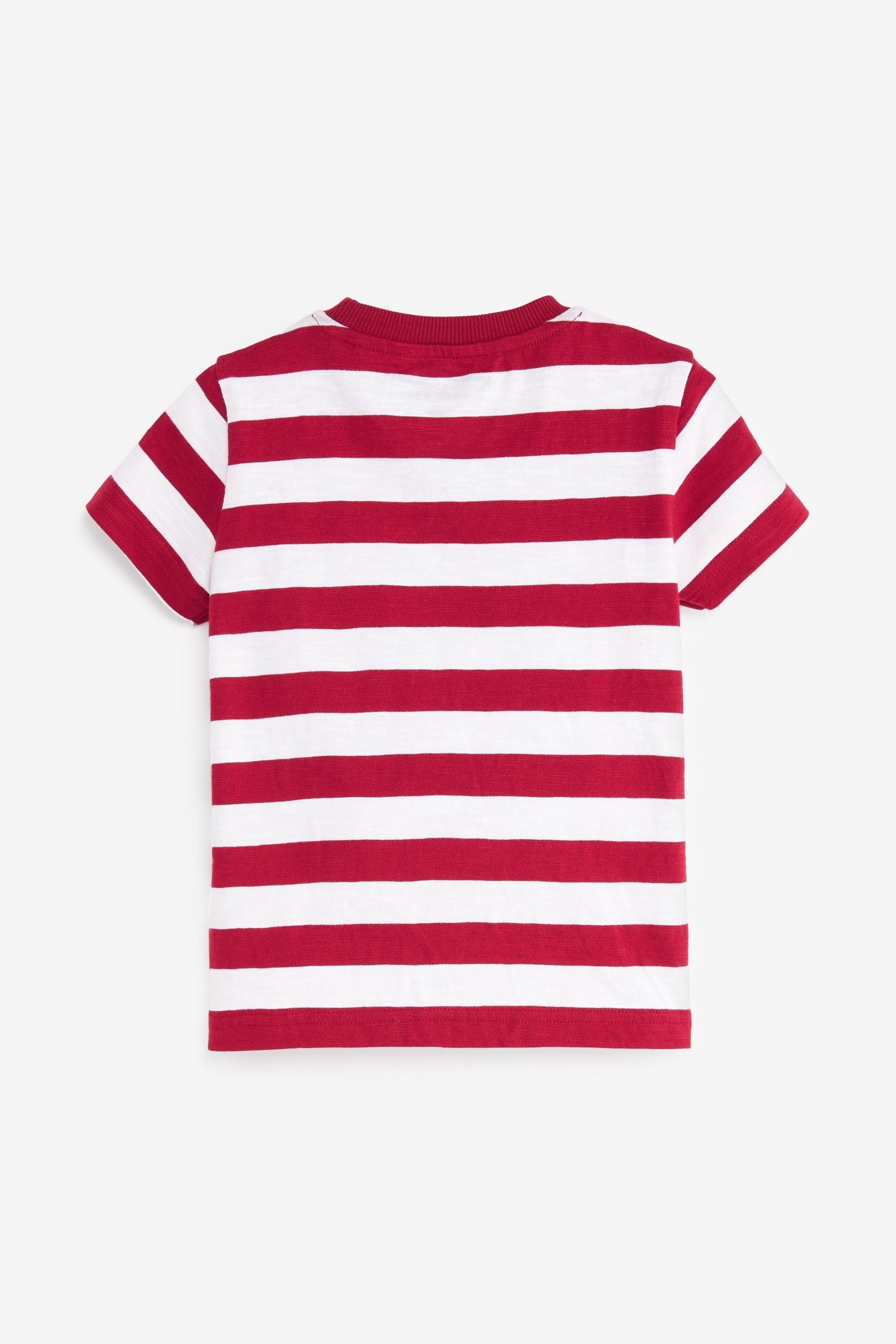 Red/White Stripe Corgi Appliqu T-Shirt (3mths-7yr