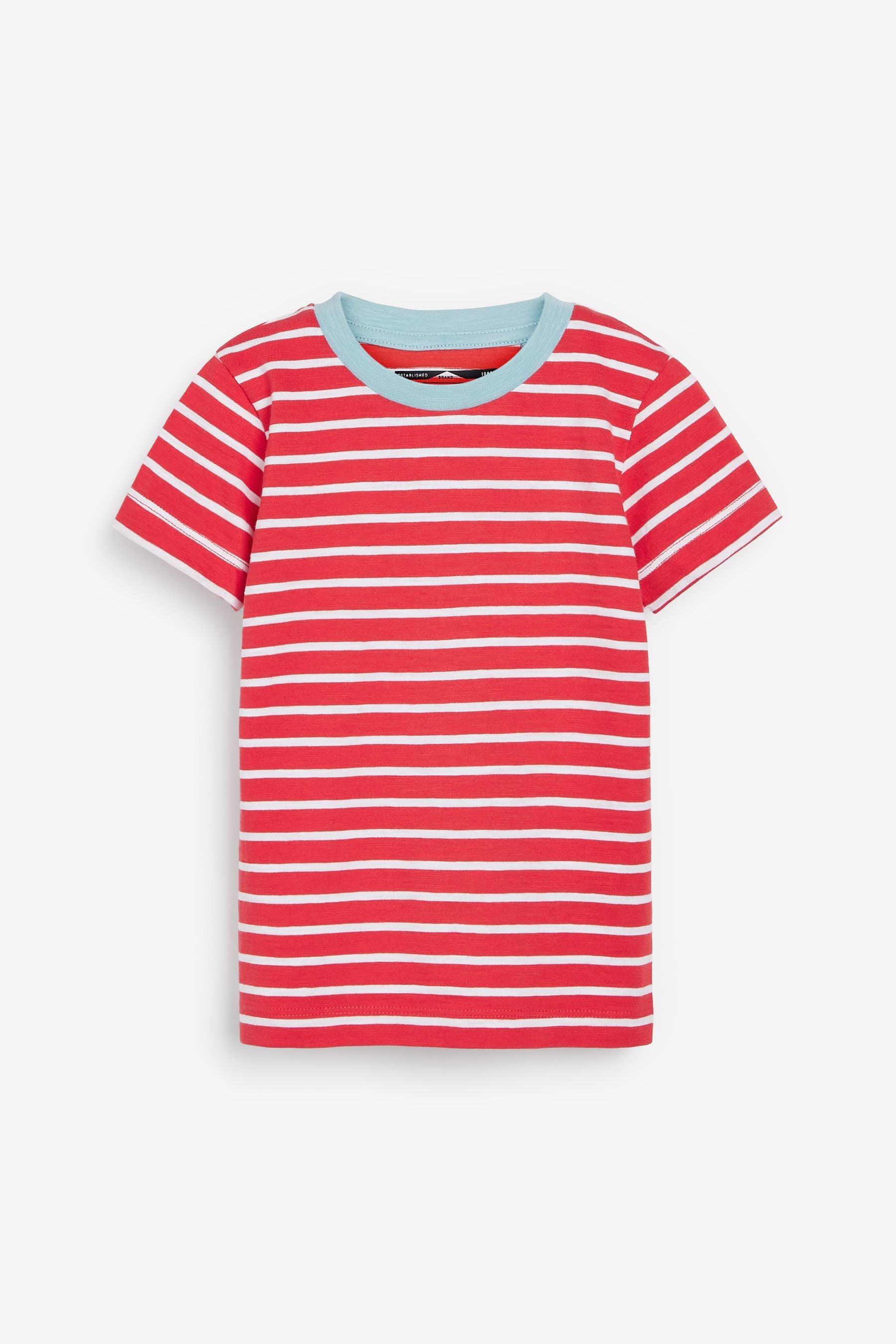 Classic Plain/Stripe 5 Pack Short Sleeve T-Shirts (3mths-7yrs)