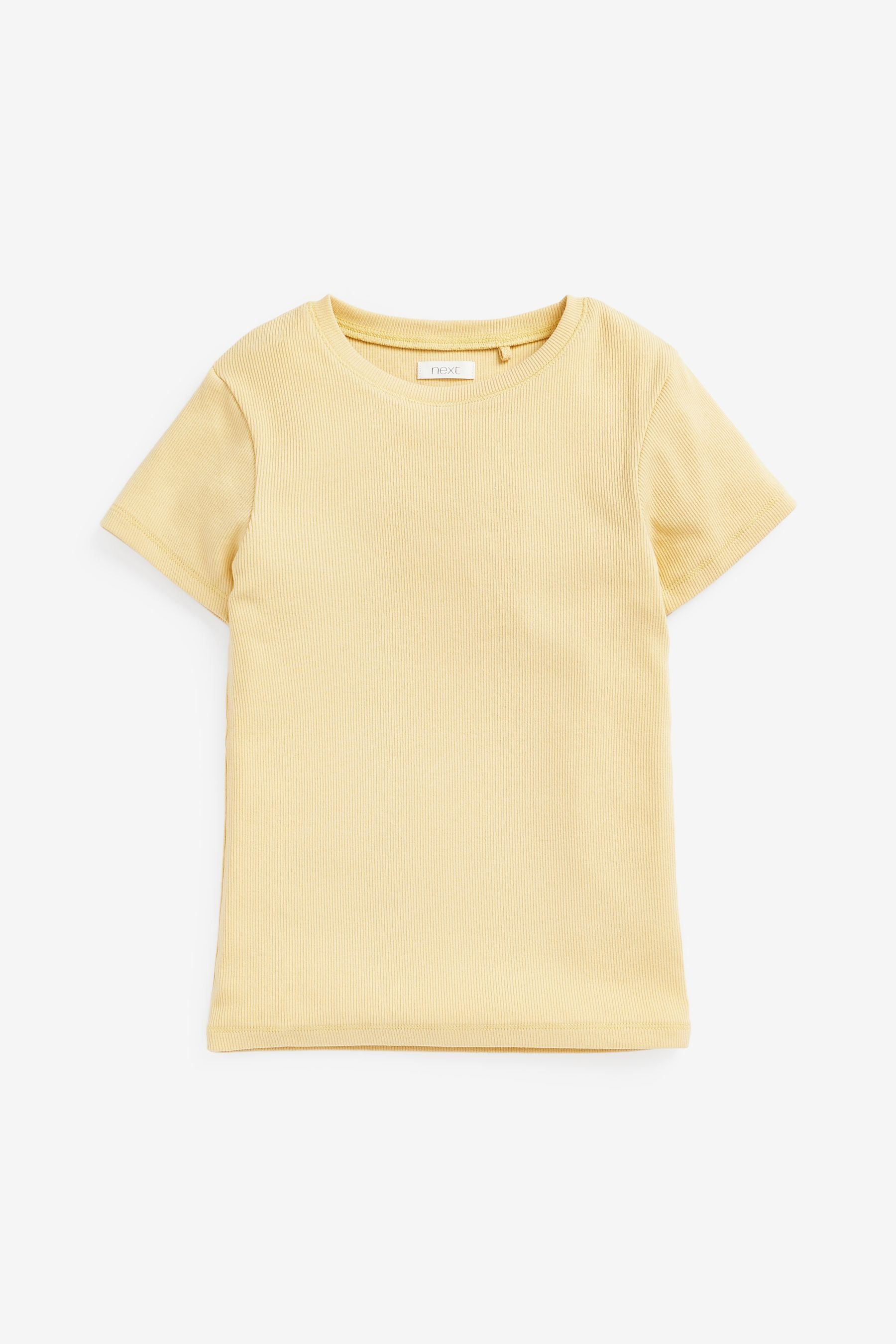 Pastel 4 Pack Ribbed T-Shirts (3-16yrs)