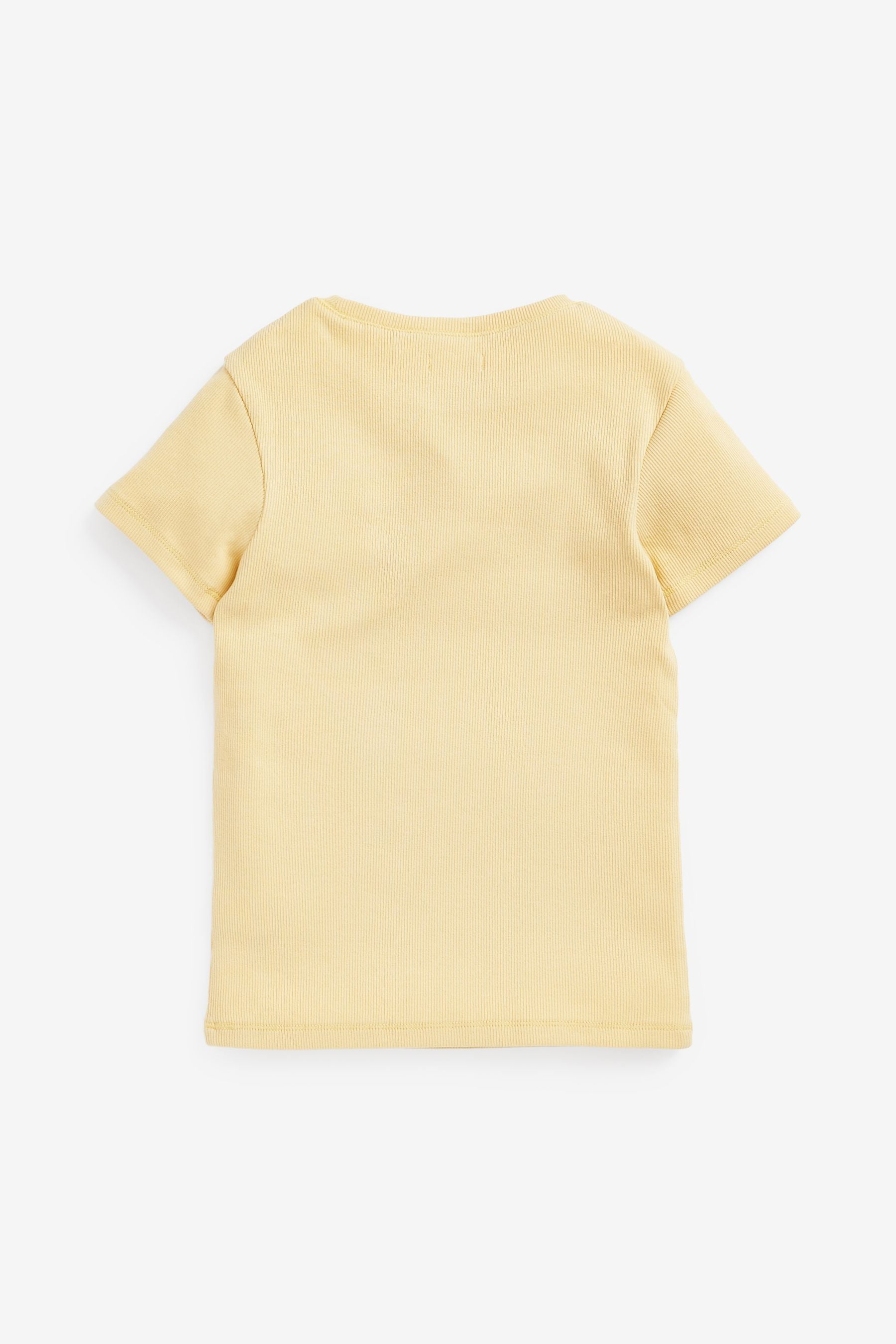 Pastel 4 Pack Ribbed T-Shirts (3-16yrs)