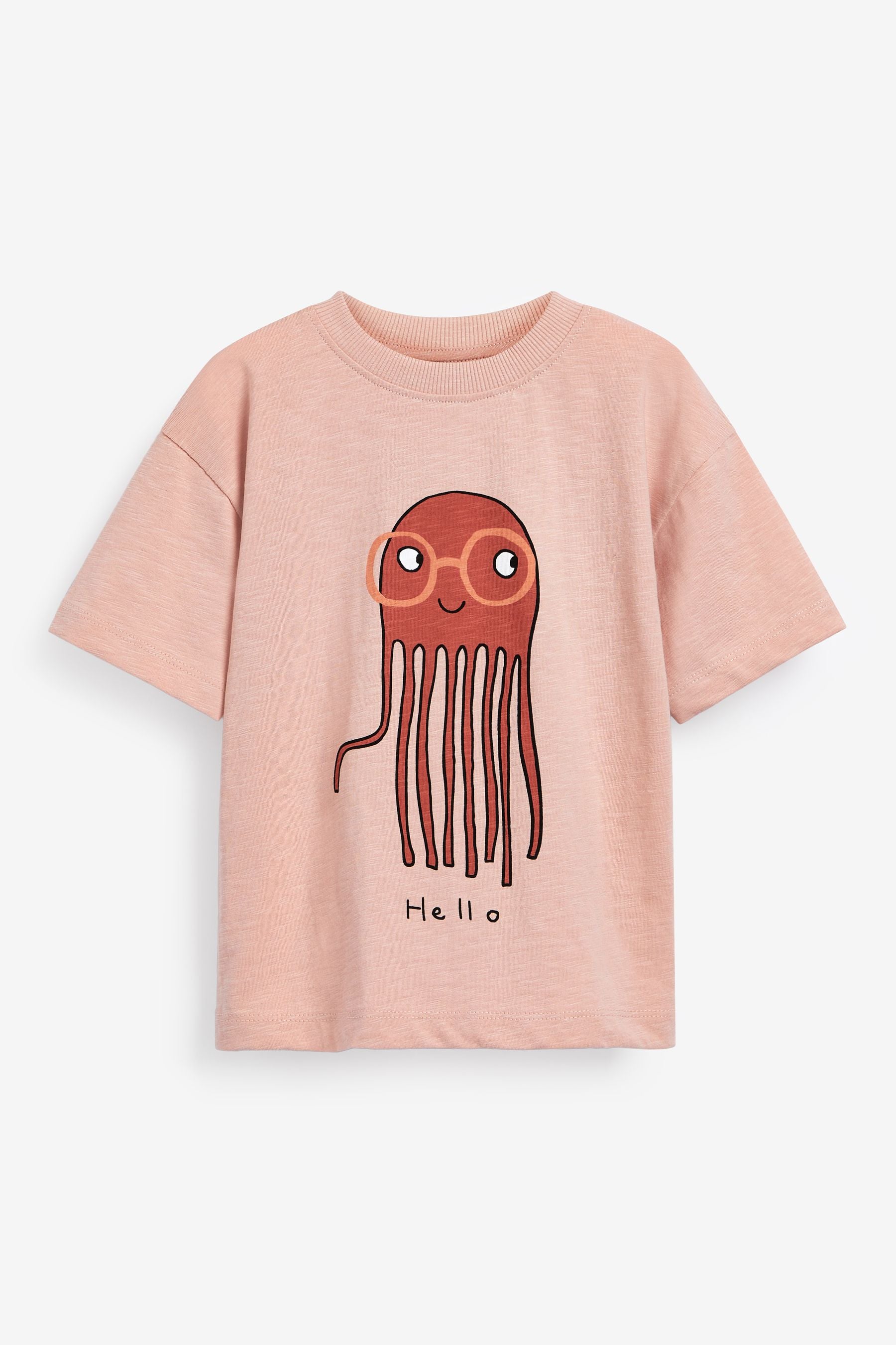 Pink Jelly Fish Oversized Character T-Shirt (3mths-7yrs)