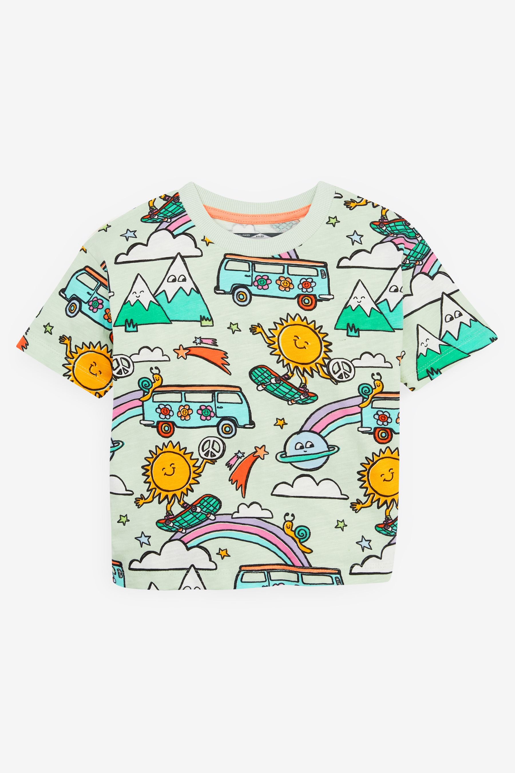 Multi Campervan 3 Pack Oversized T-Shirts (3mths-7yrs)