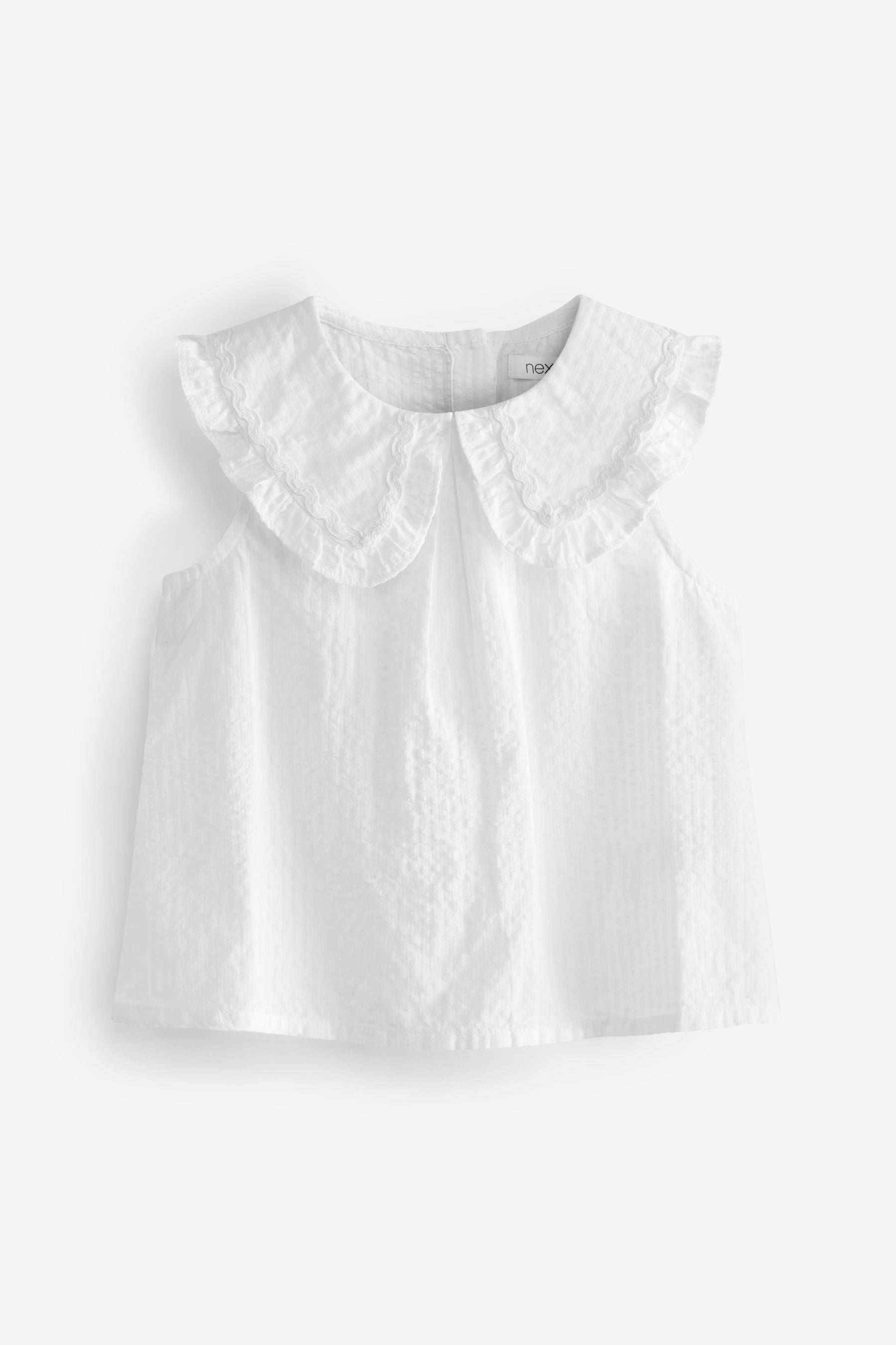 White Stripe Cotton Collar Blouse (3mths-8yrs)