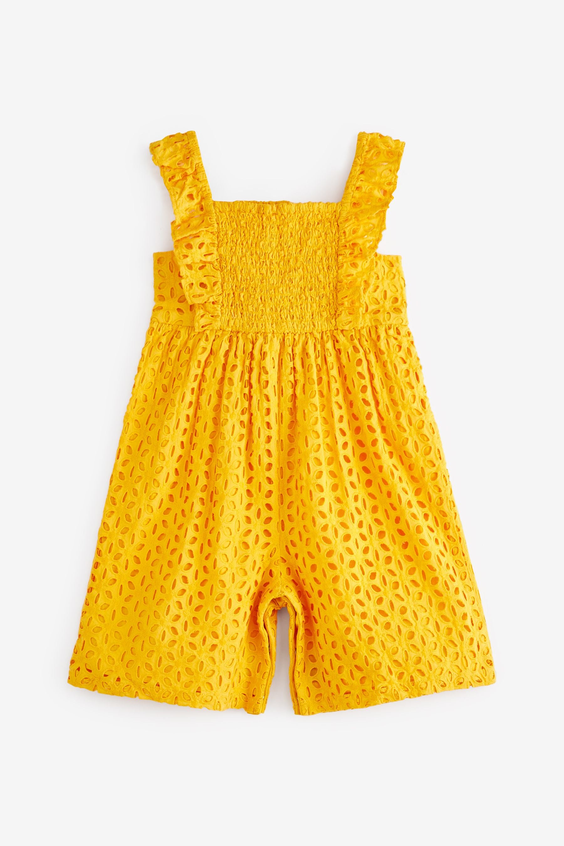 Mango Yellow Broderie Jumpsuit (3mths-7yrs)