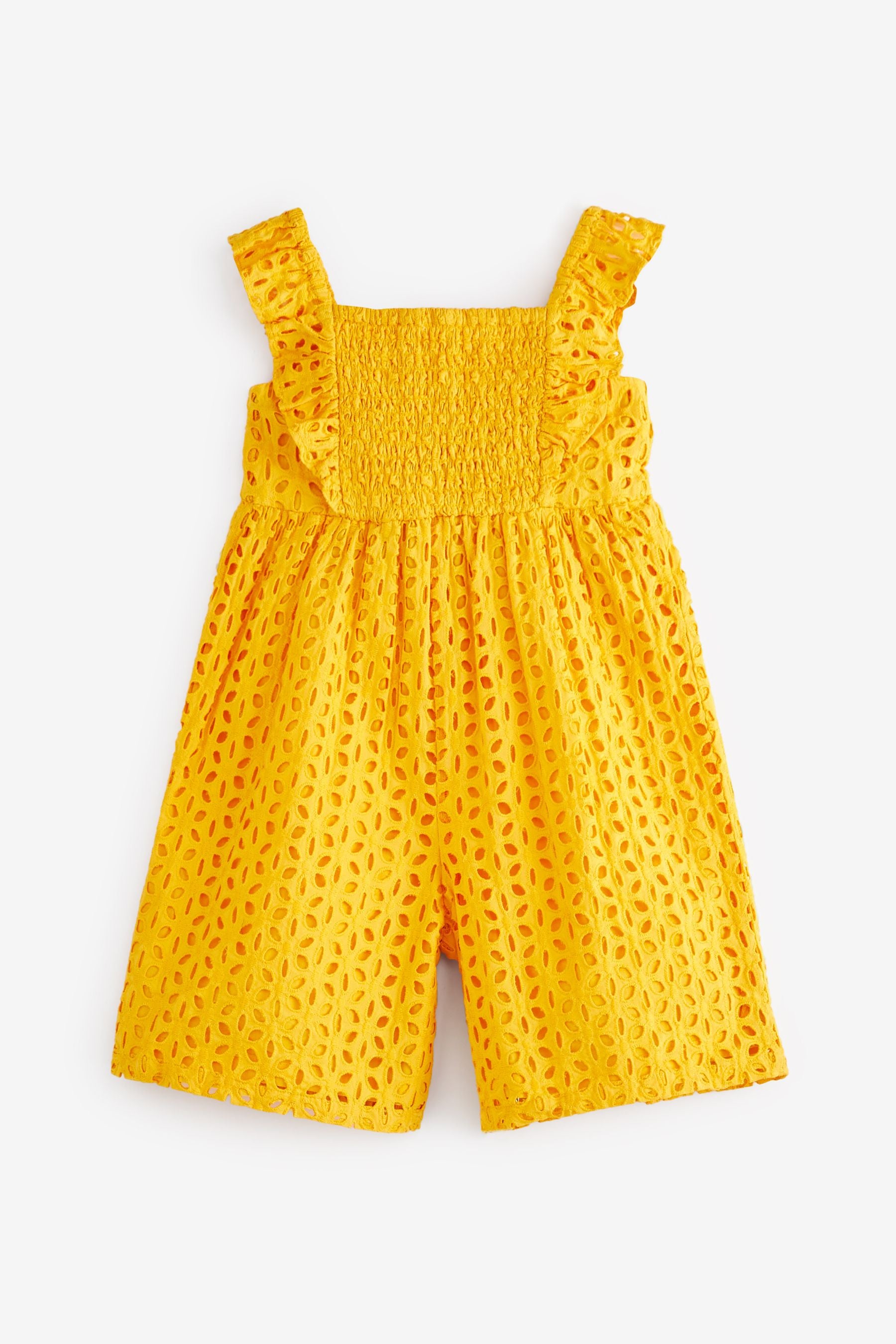 Mango Yellow Broderie Jumpsuit (3mths-7yrs)