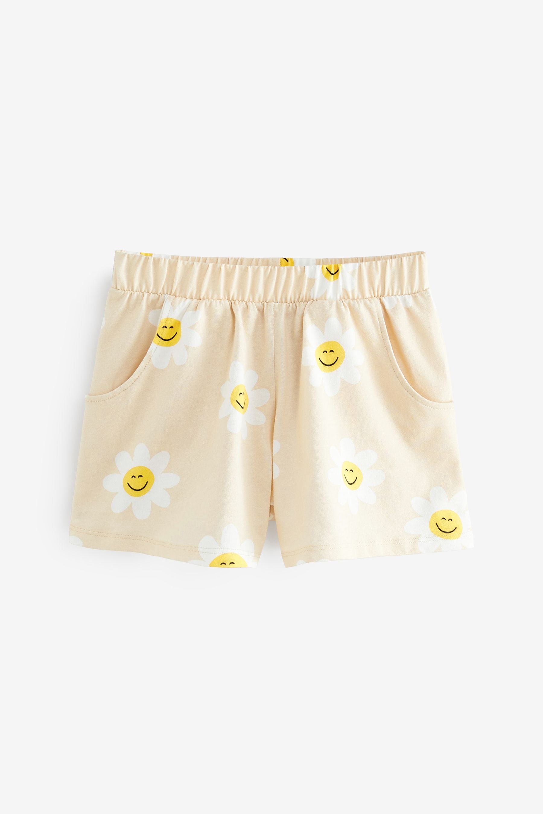 Ecru Cream Daisy Shorts Set (3-16yrs)