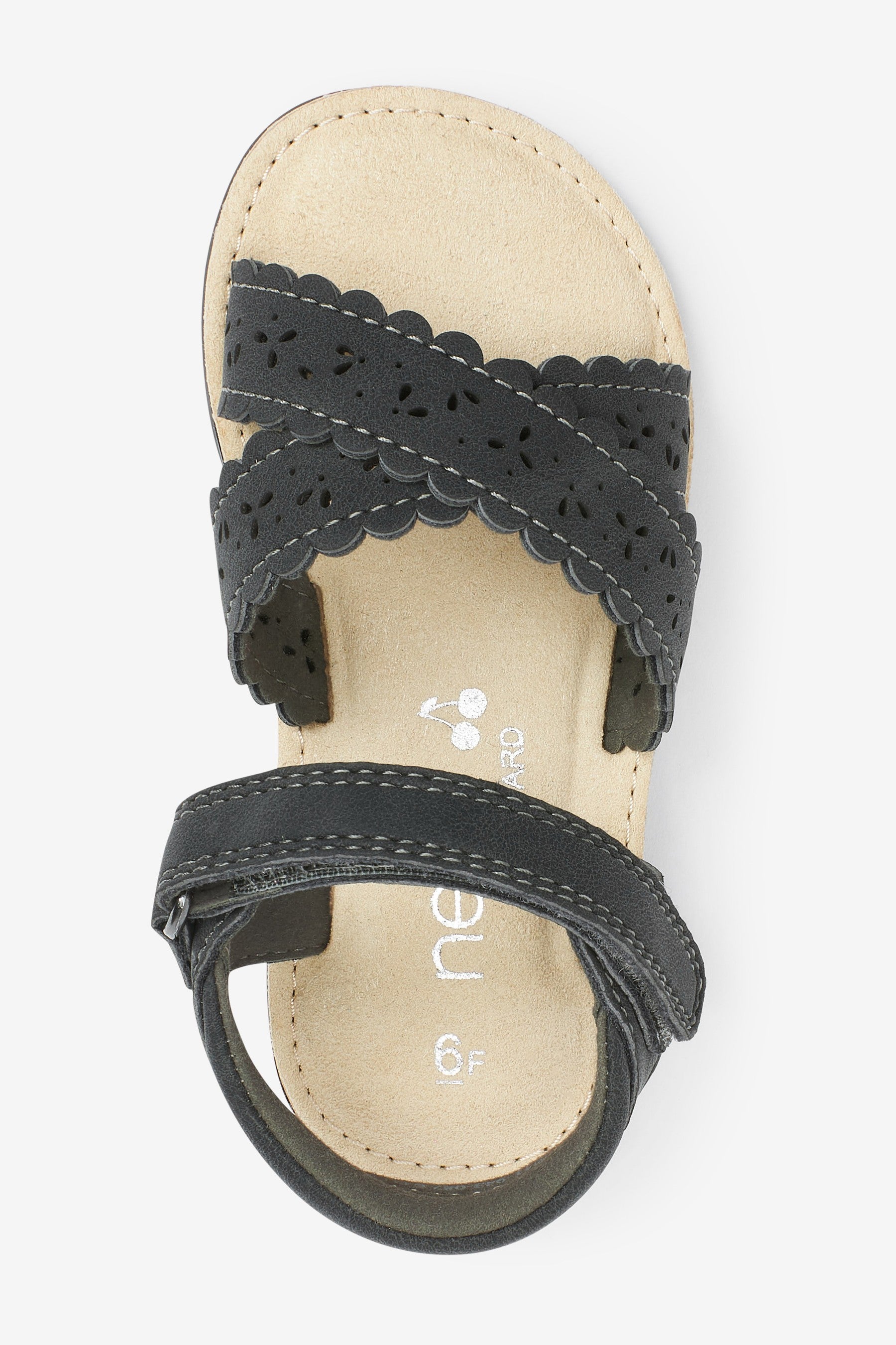 Black Scallop Sandals