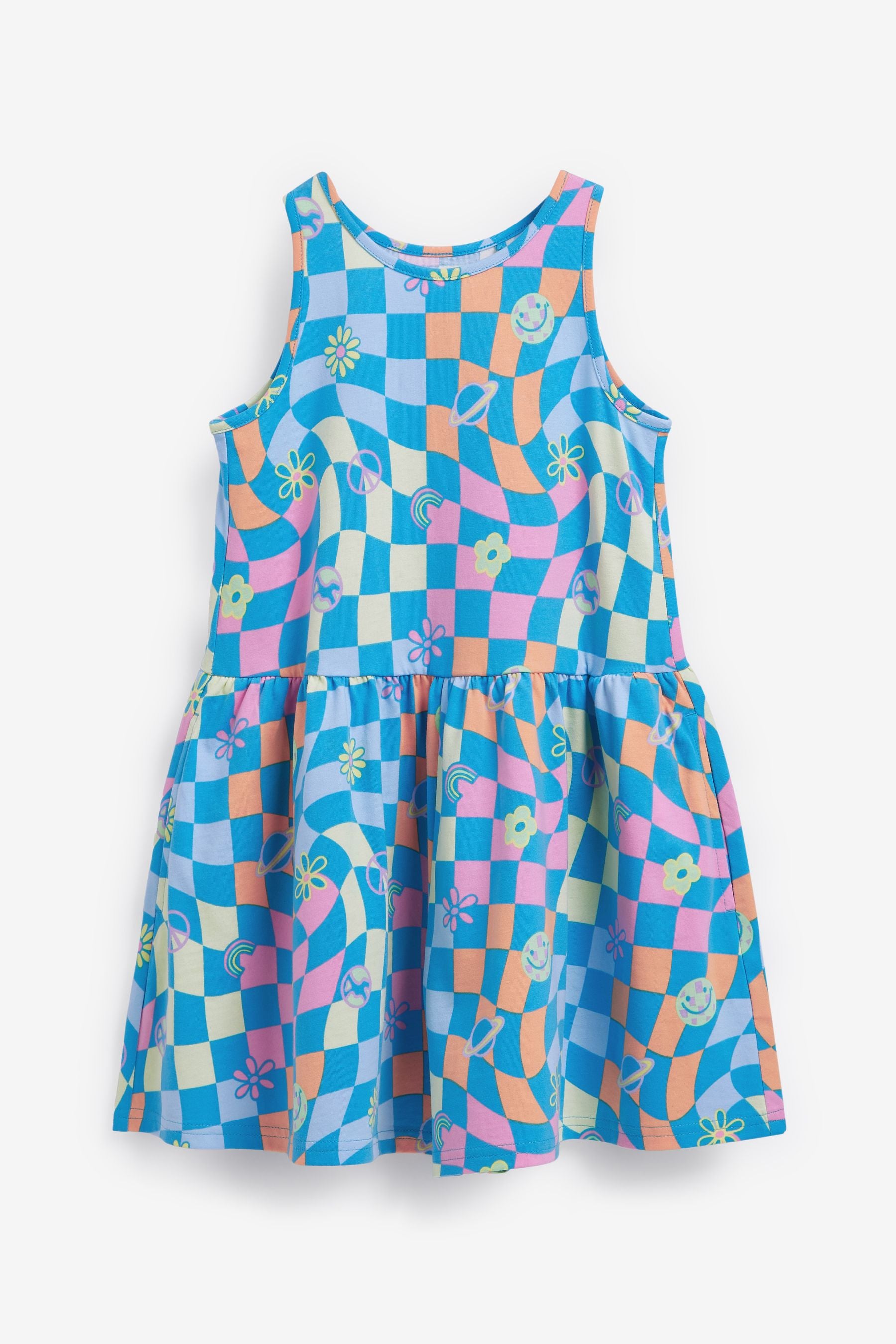 Blue Strappy Playsuit (3-16yrs)