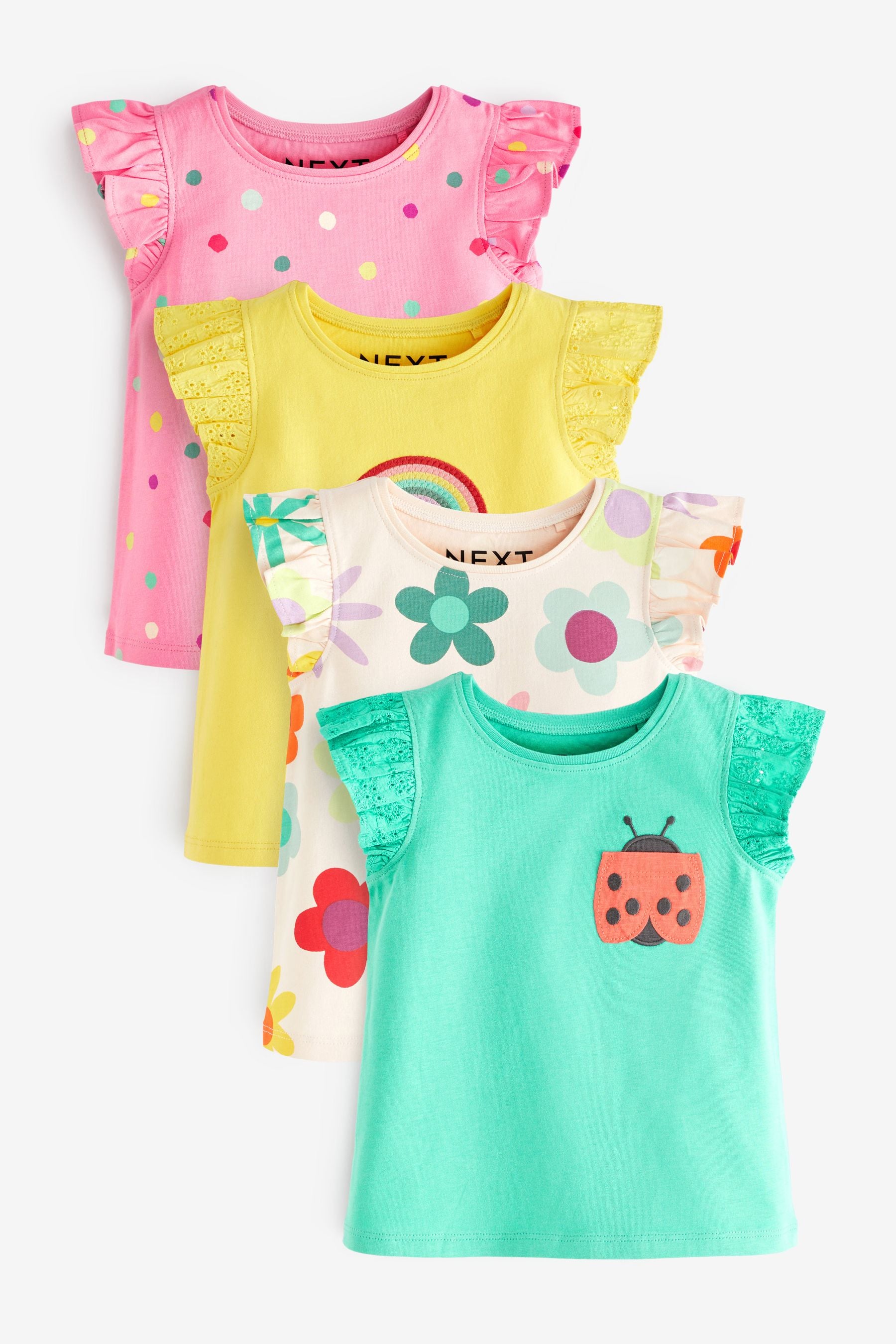 Multicolour Vests 4 Pack (3mths-7yrs)