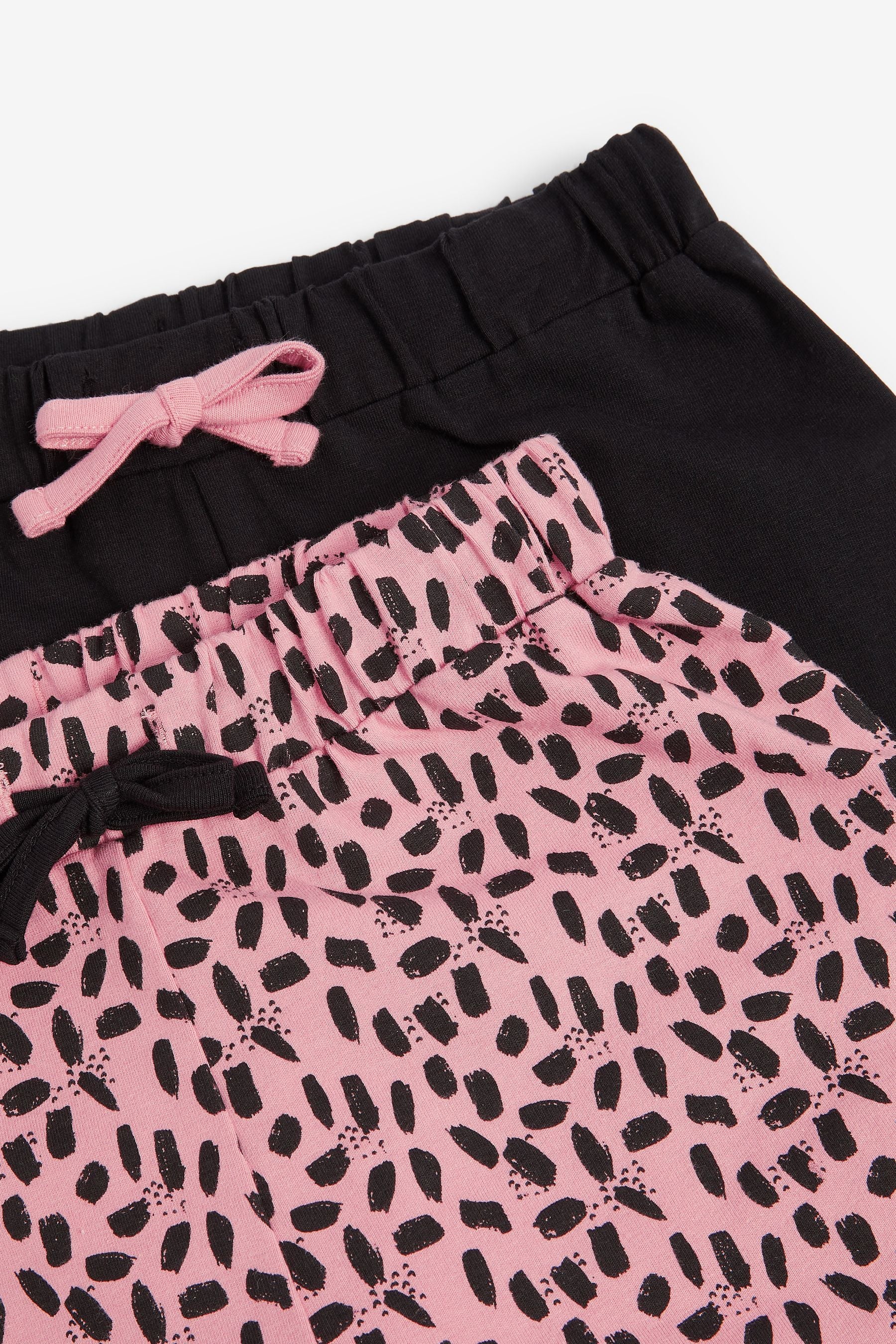 Black/Pink Colourblock 2 Pack Short Cami Pyjamas (3-16yrs)