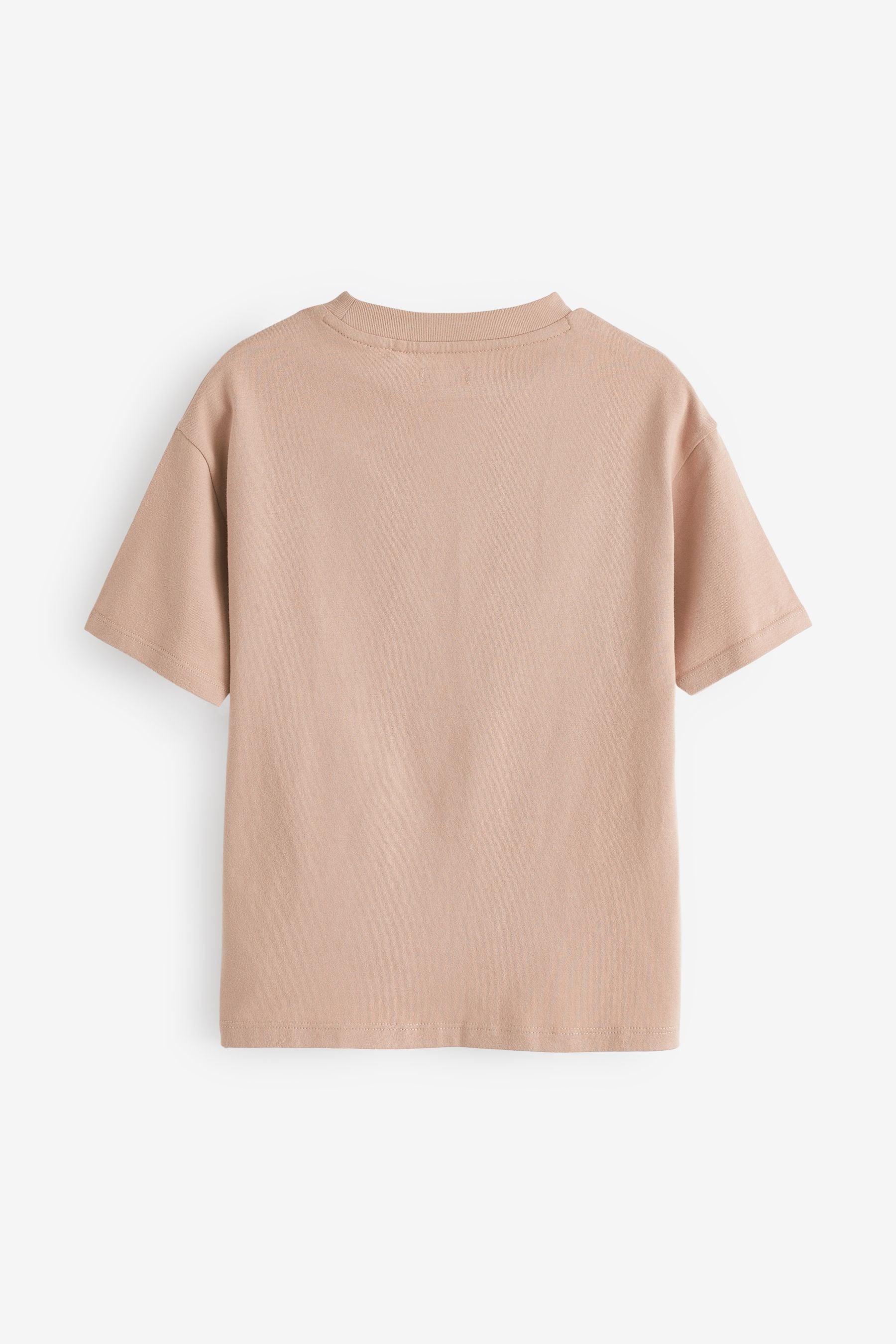 Neutral brown Flower Slogan T-Shirt (3-16yrs)